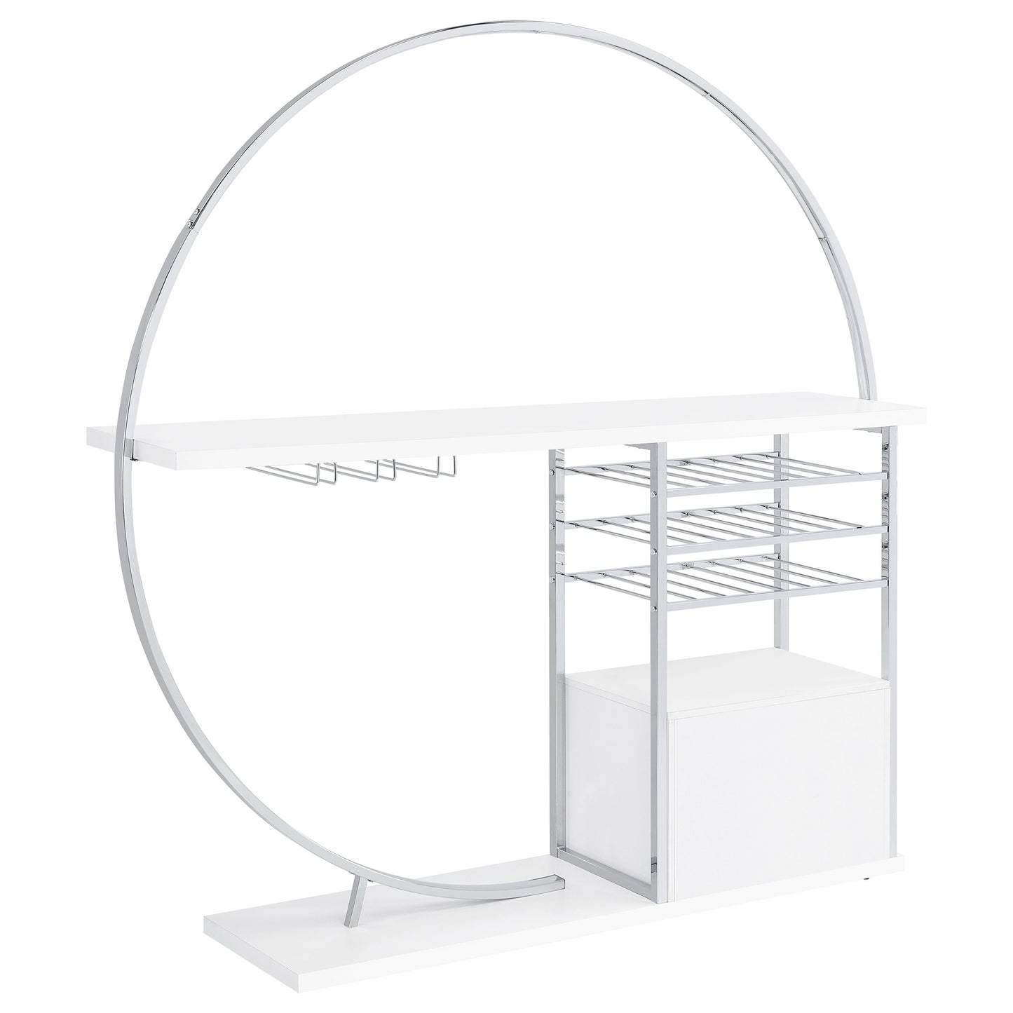 Risley White LED Wine Cabinet
