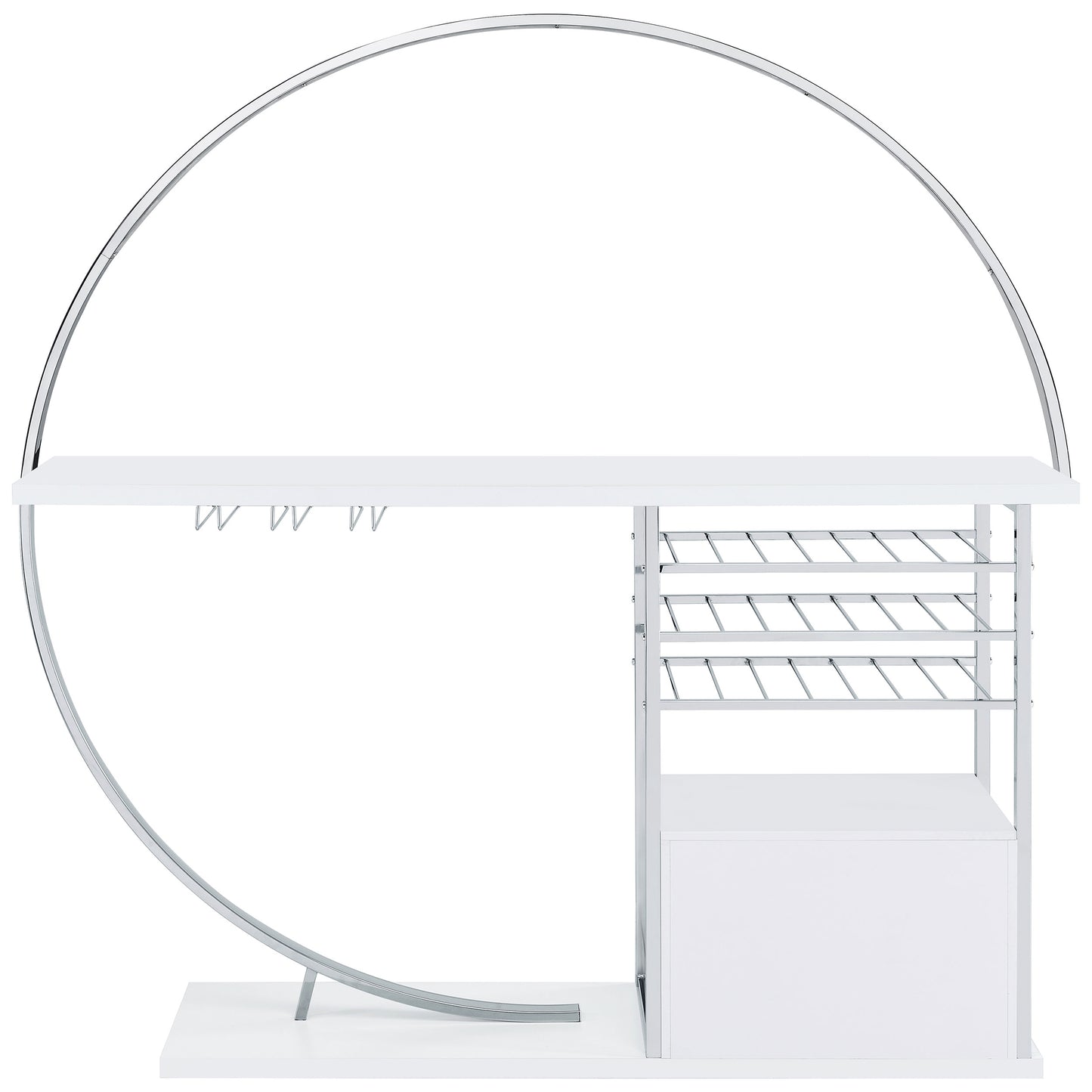 Risley White LED Wine Cabinet