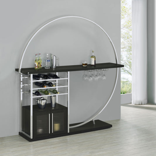 Risley Modern LED Wine Cabinet – Charcoal