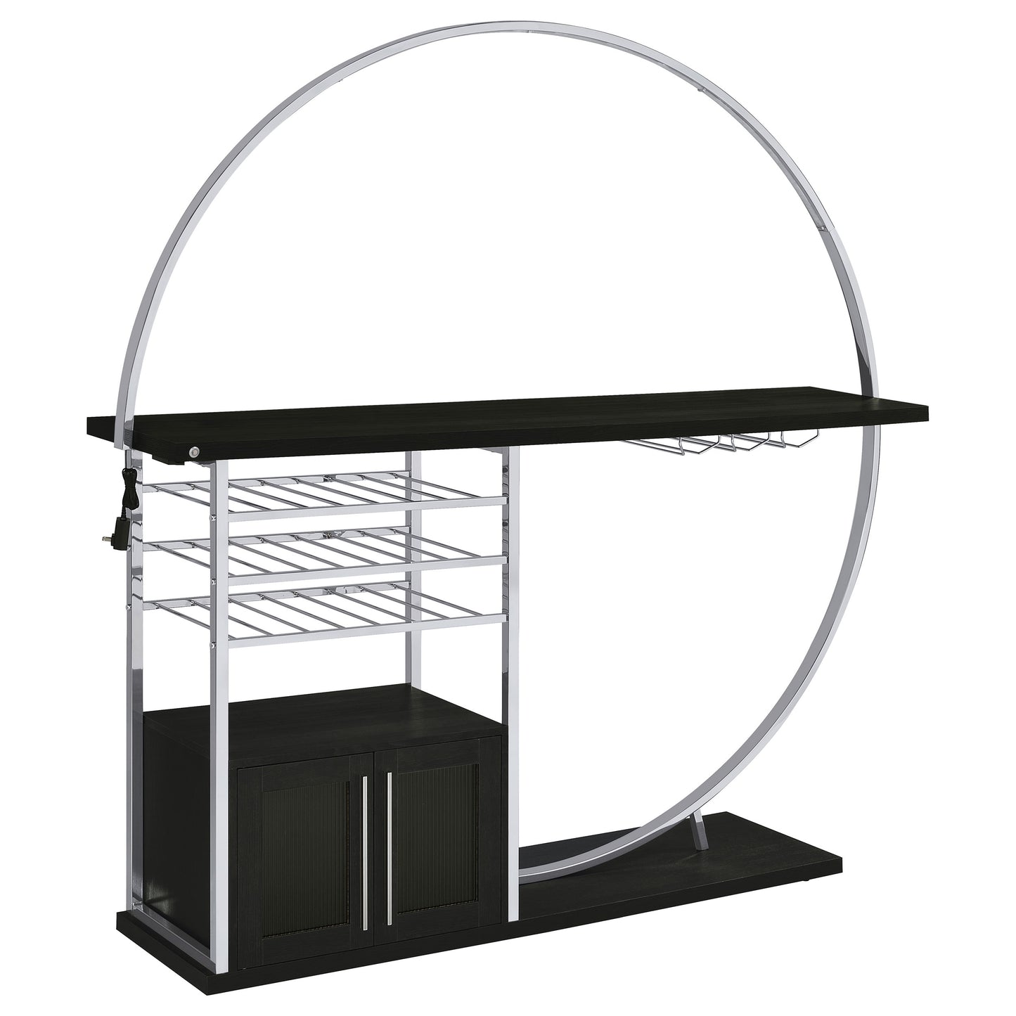 Risley Modern LED Wine Cabinet – Charcoal