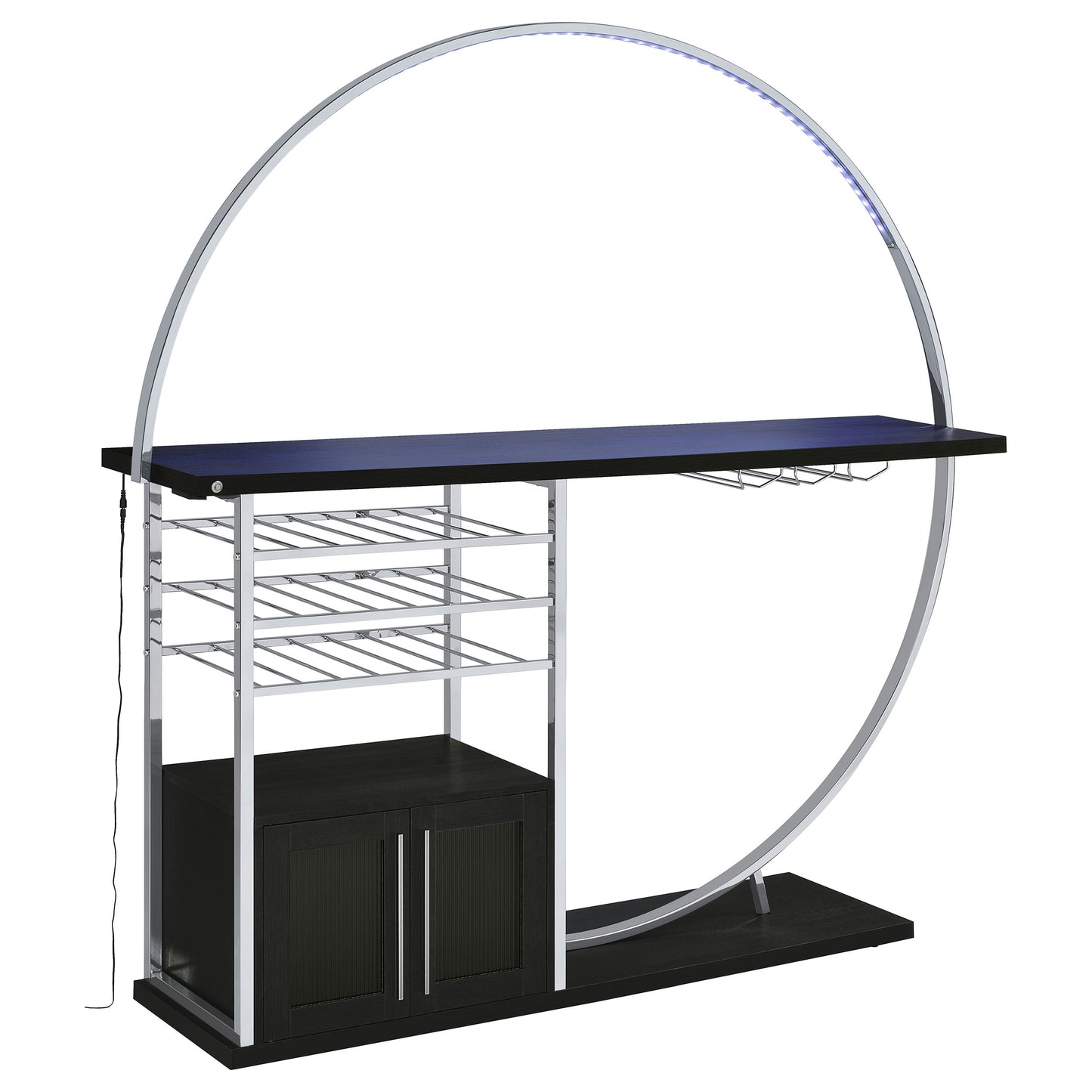 Risley Modern LED Wine Cabinet – Charcoal