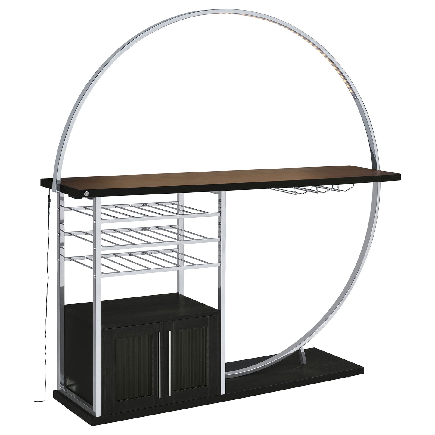 Risley Modern LED Wine Cabinet – Charcoal