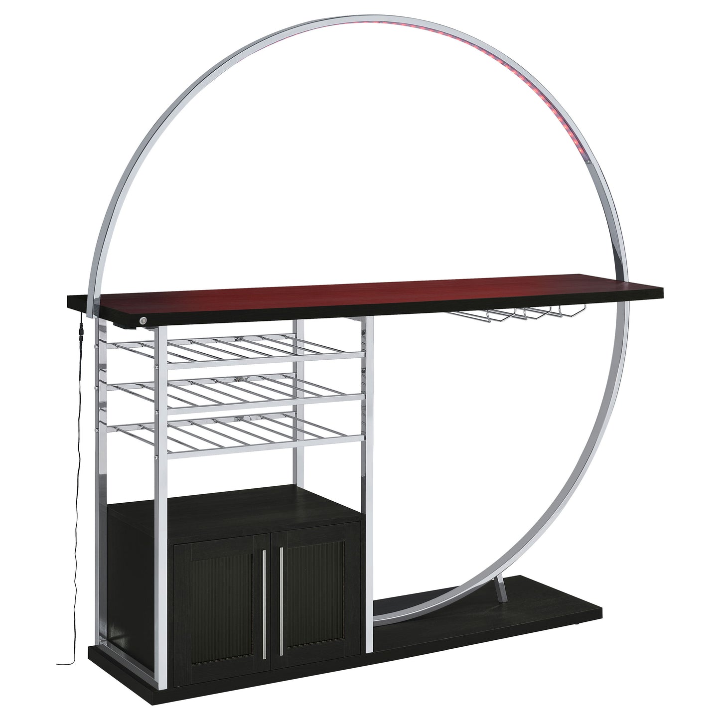 Risley Modern LED Wine Cabinet – Charcoal