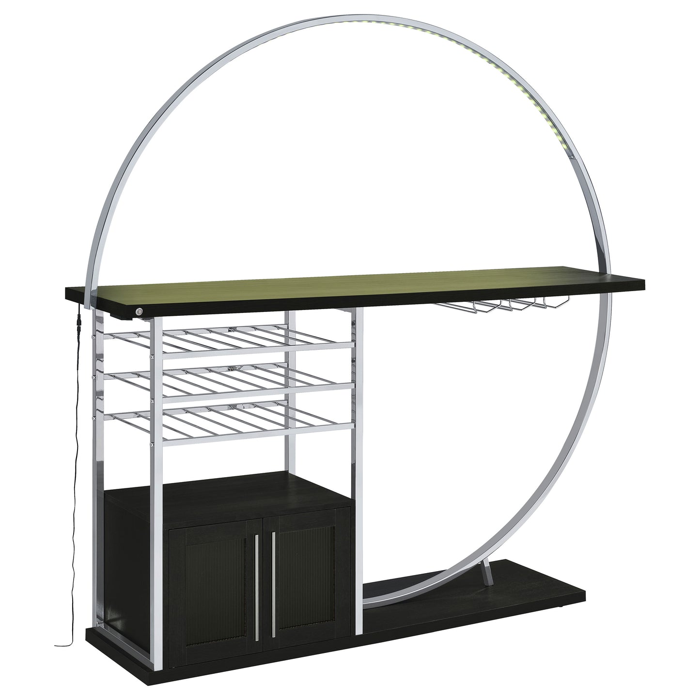 Risley Modern LED Wine Cabinet – Charcoal