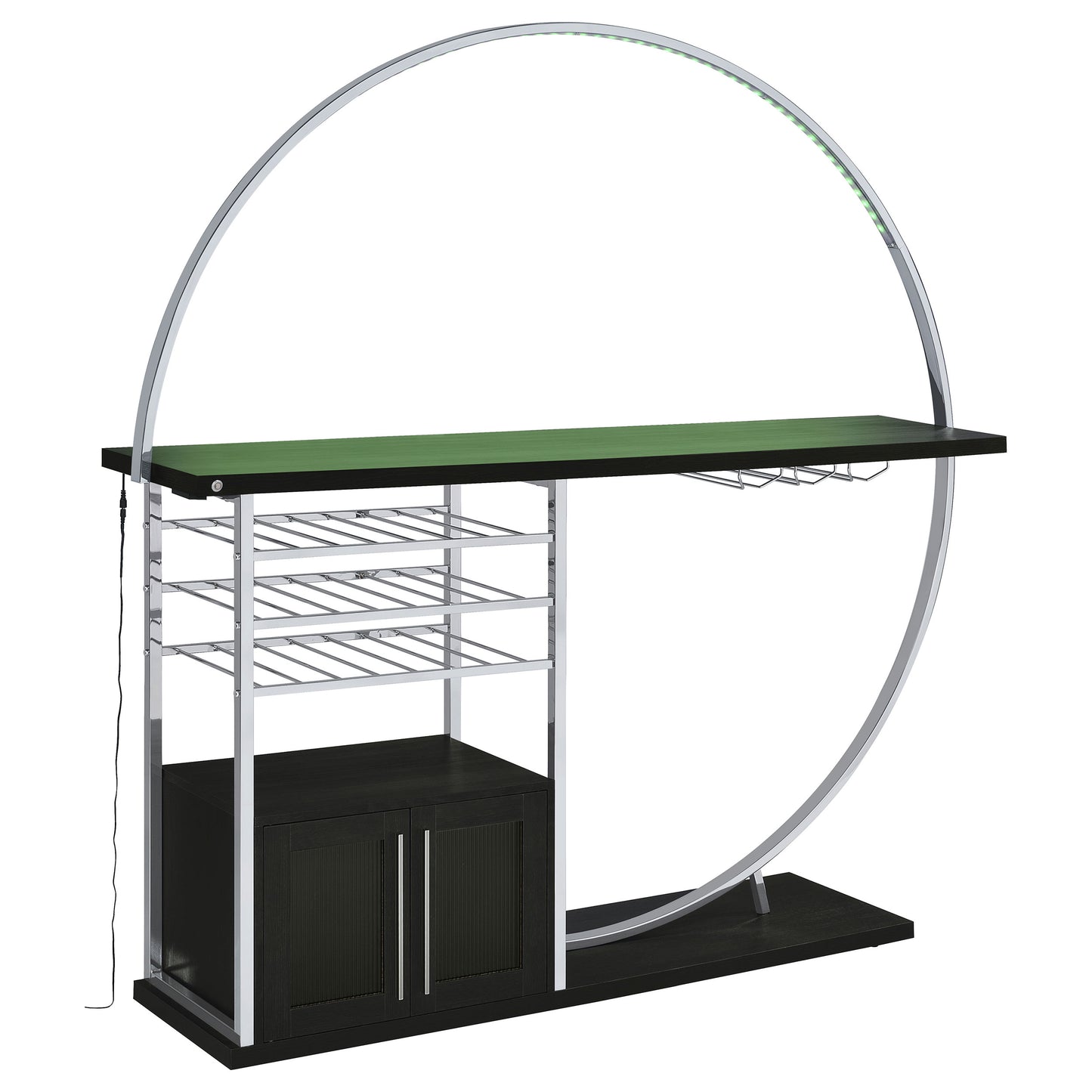 Risley Modern LED Wine Cabinet – Charcoal