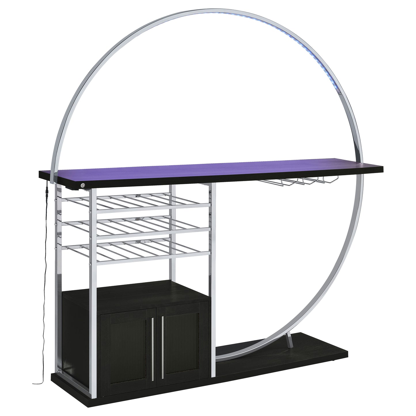 Risley Modern LED Wine Cabinet – Charcoal
