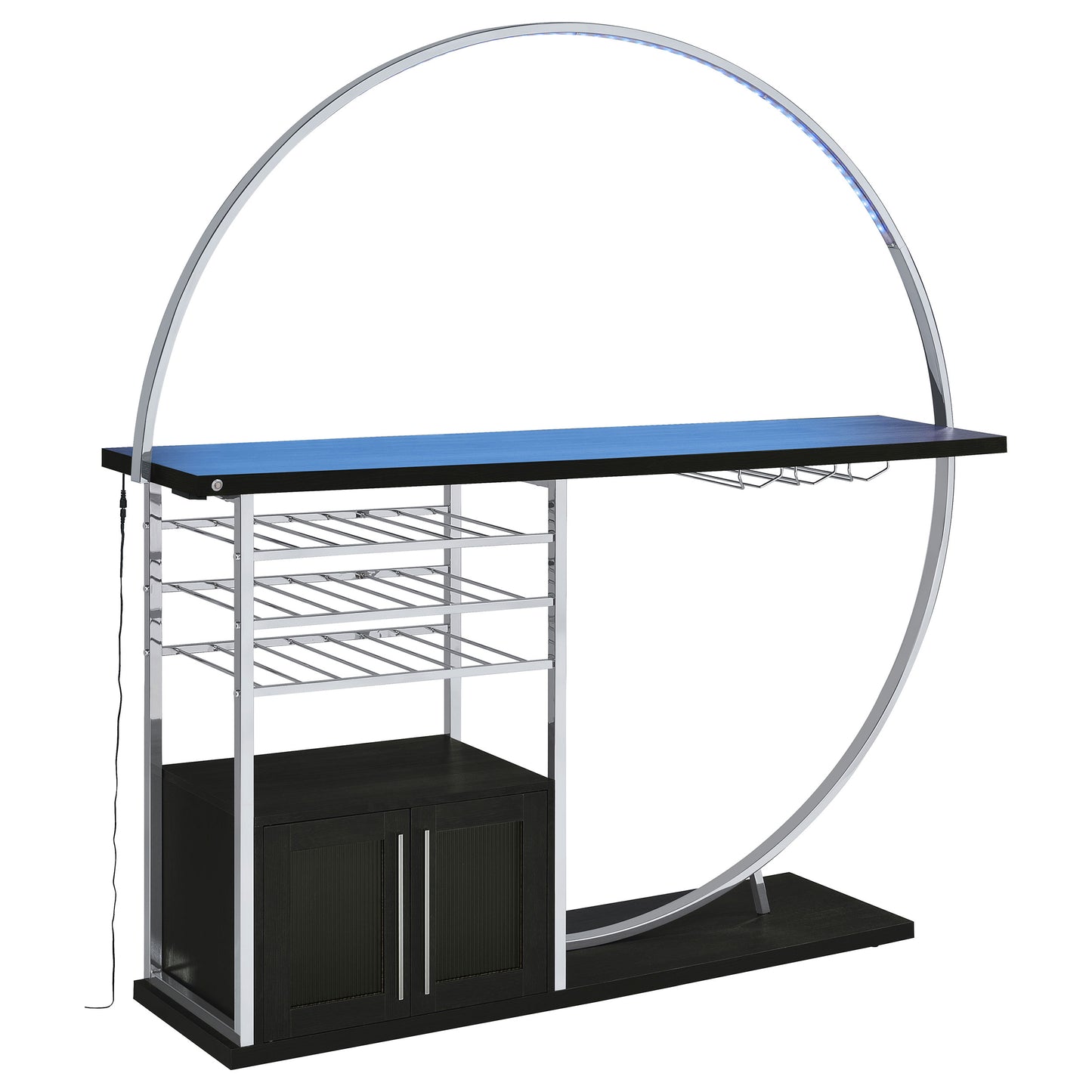 Risley Modern LED Wine Cabinet – Charcoal