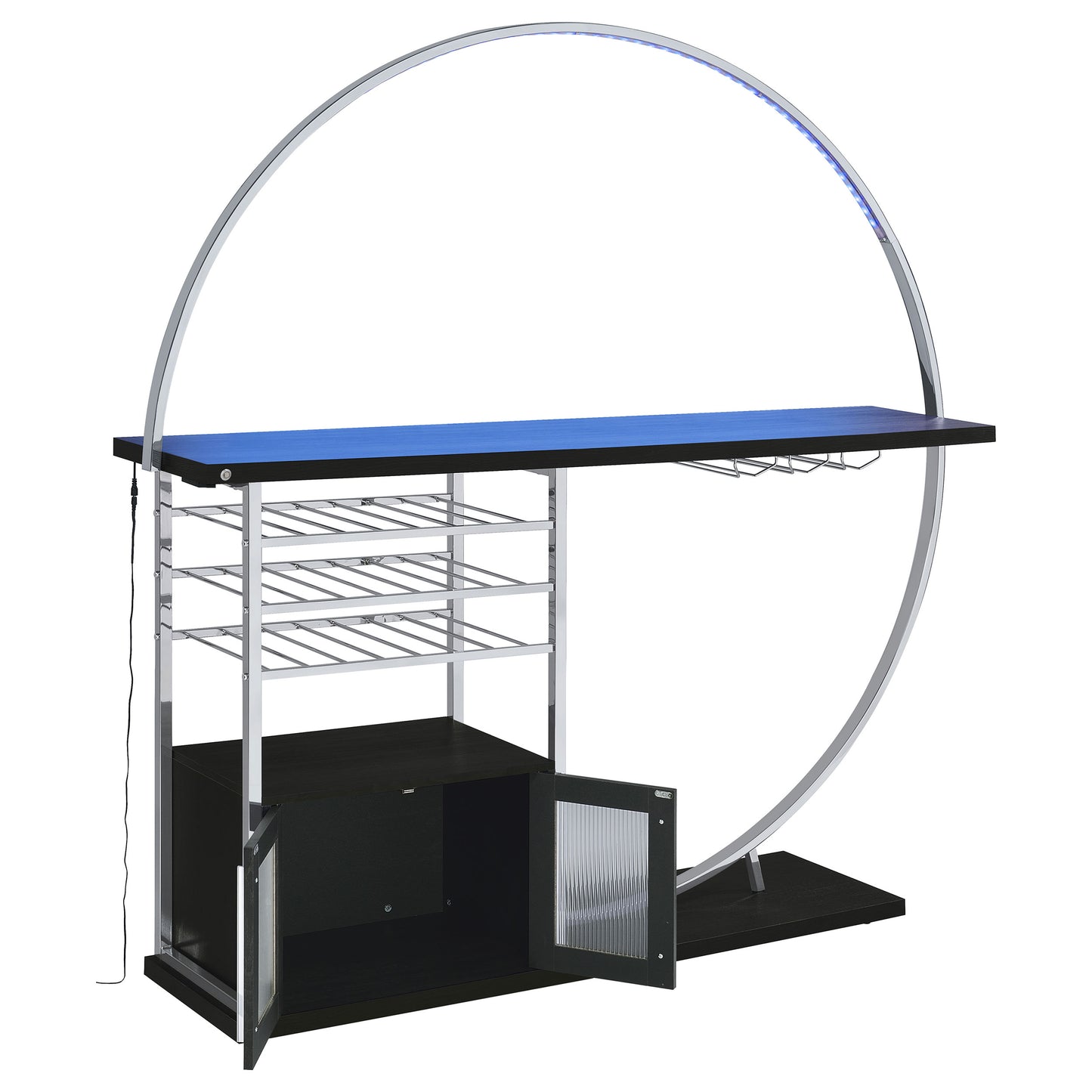 Risley Modern LED Wine Cabinet – Charcoal