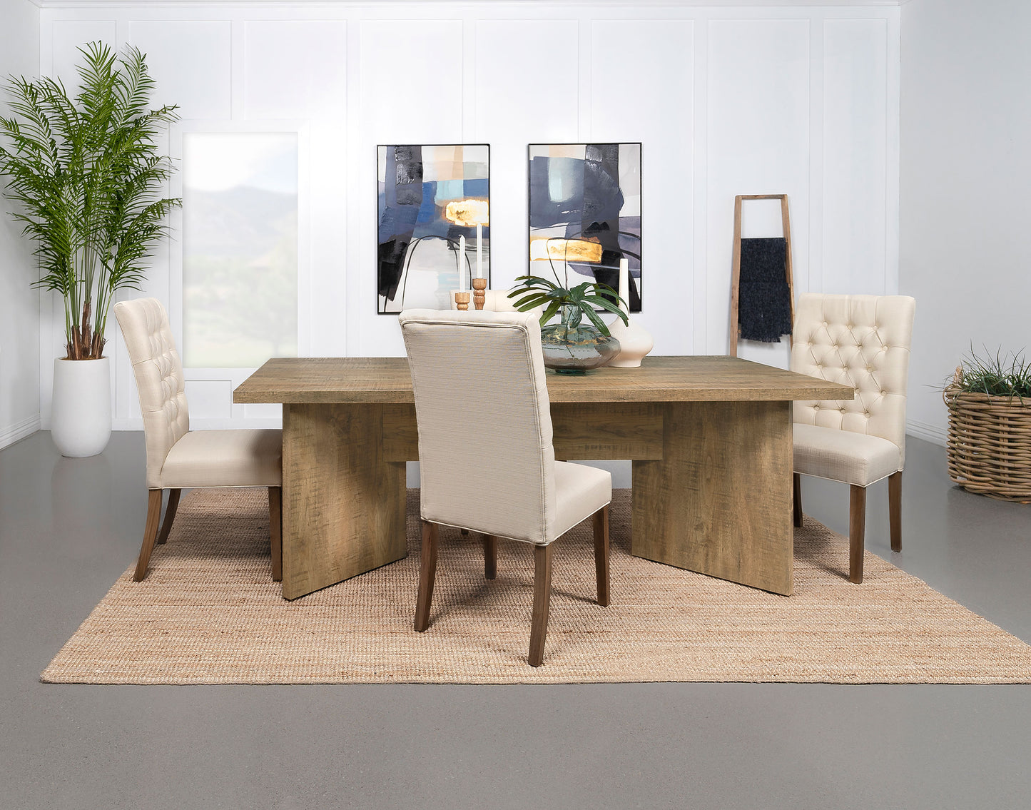 Havenwood 84” Rectangular Dining Table – Mango Wood Finish