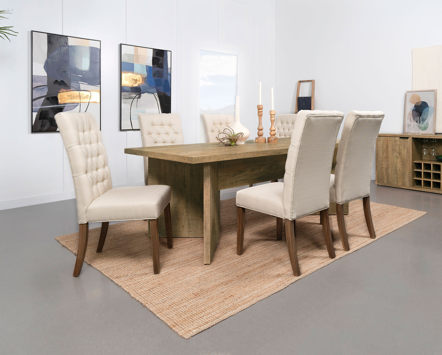 Havenwood 84” Rectangular Dining Table – Mango Wood Finish