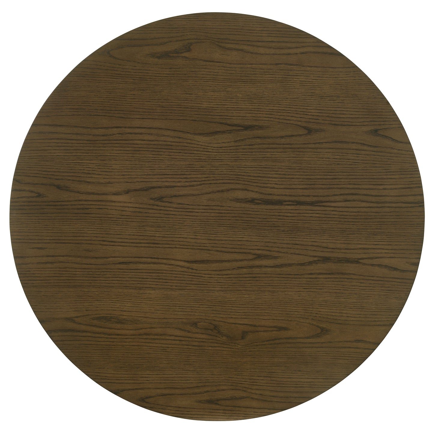 Drexen™ 47” Round Wood Dining Table with Open Shelf in Rich Brown