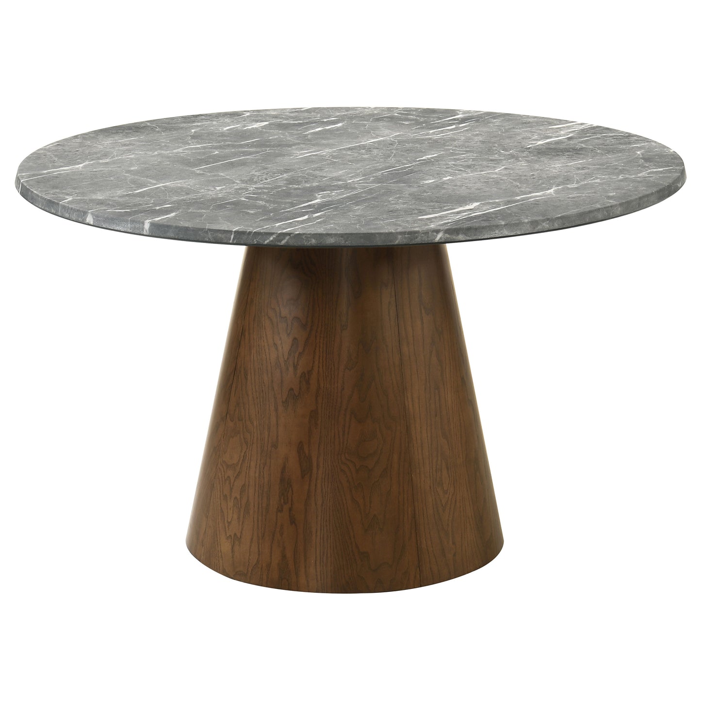 Ambrose Round 50-inch Marble Top Dining Table Brushed Gold