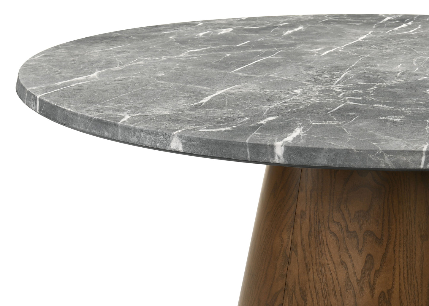 Ambrose Round 50-inch Marble Top Dining Table Brushed Gold