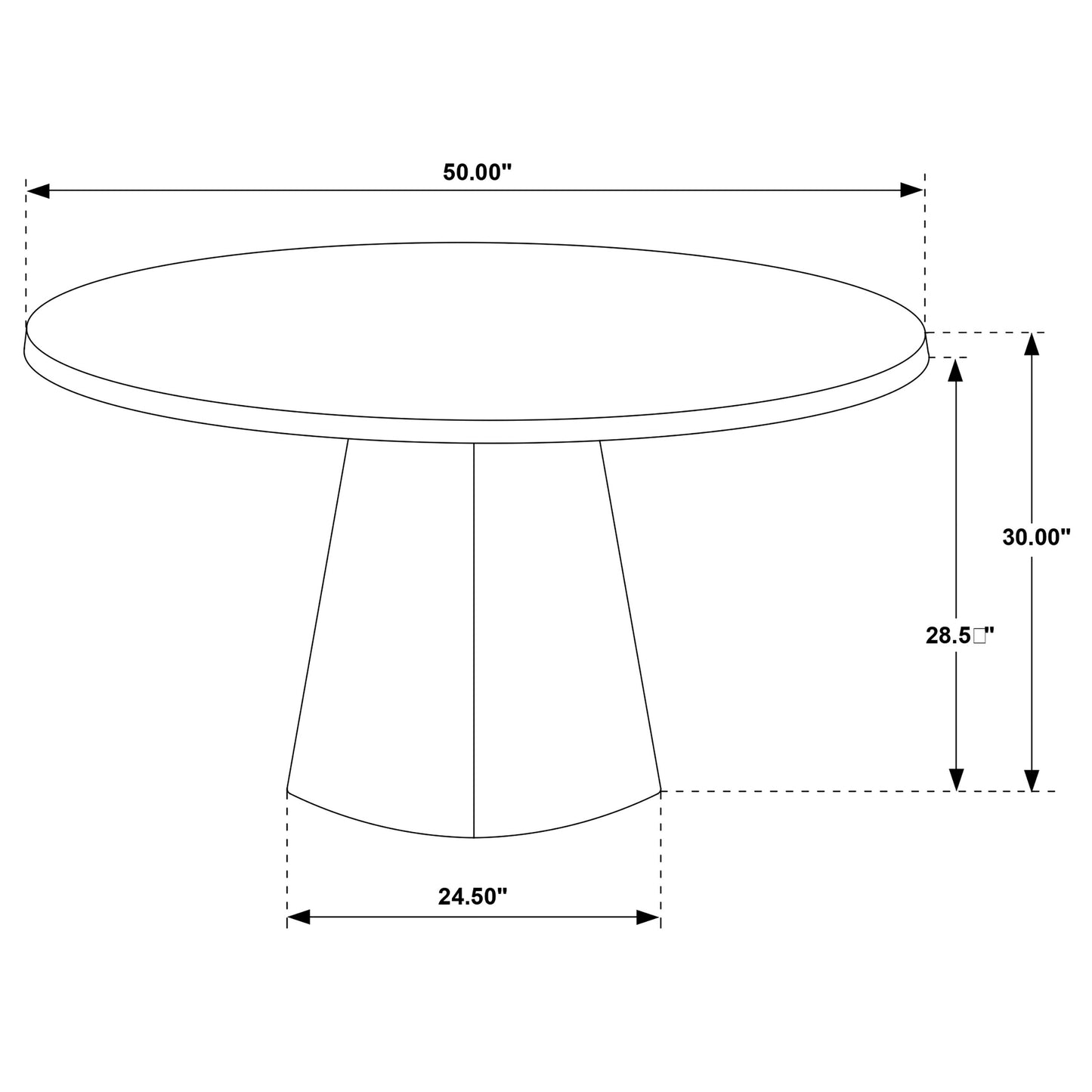 Ambrose Round 50-inch Marble Top Dining Table Brushed Gold