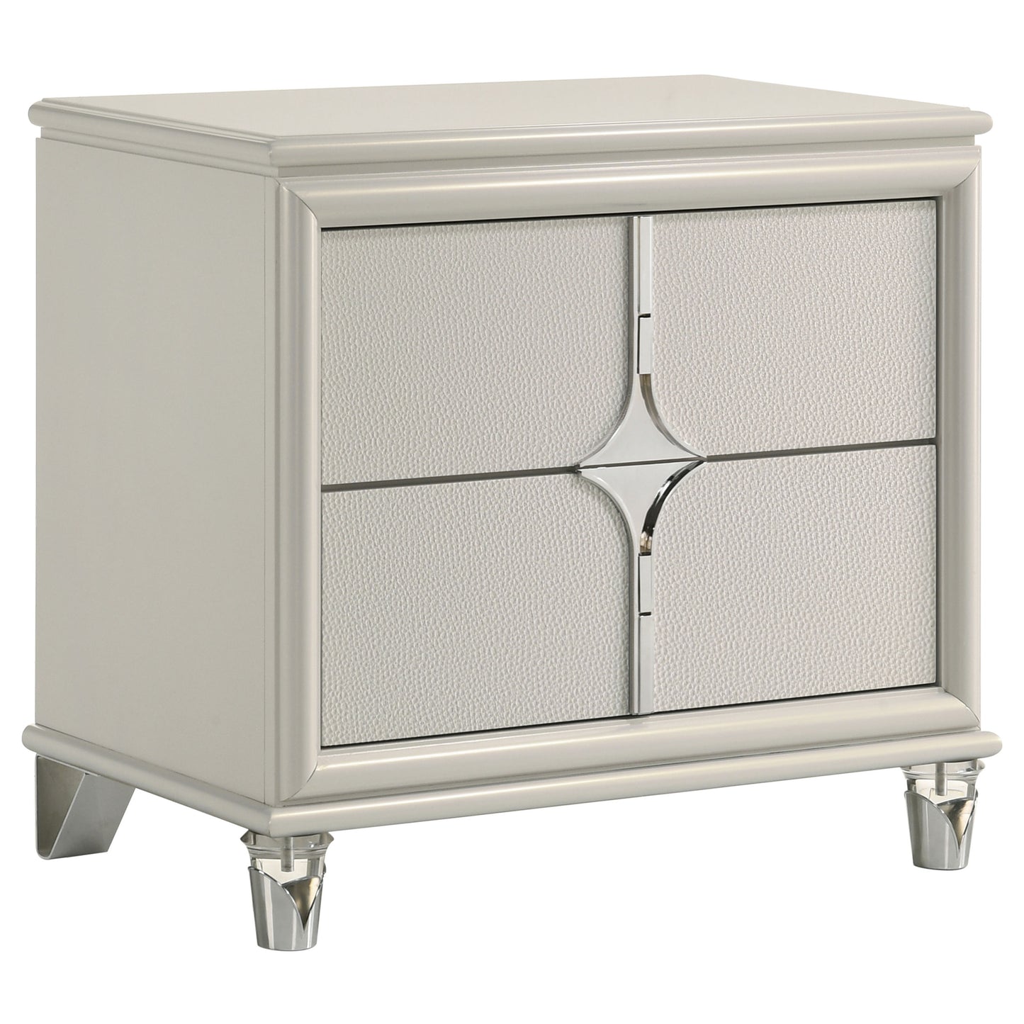 Celestira 4-Piece Queen Bedroom Set Pearl White with LED Accents