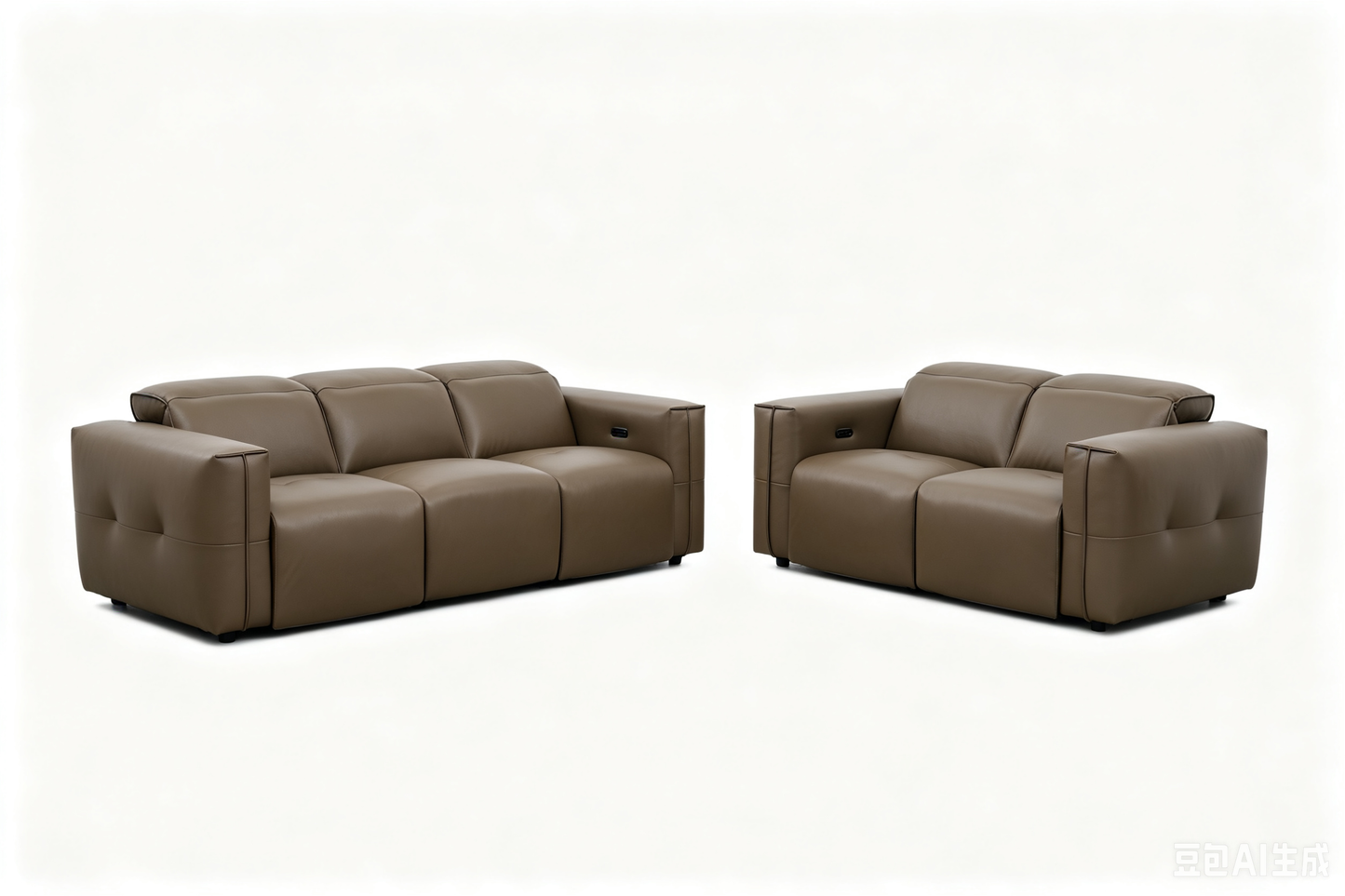 Caldraven 3+2 Power Reclining Sofa & Loveseat Set – Brown