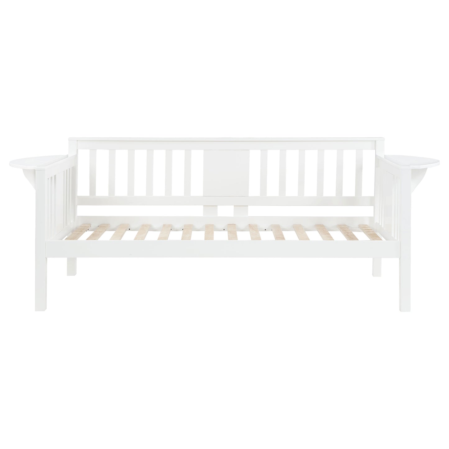 Marivelle Wood Twin Daybed with Drop-Down Tables White