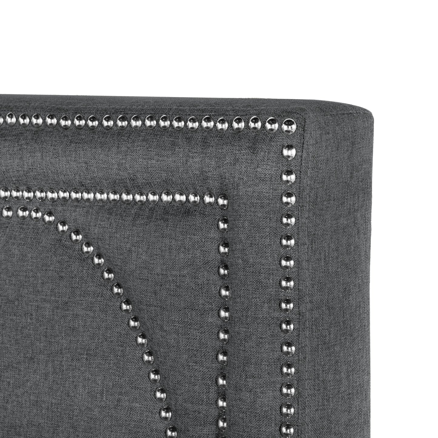 Veloura Upholstered Queen Panel Bed Charcoal