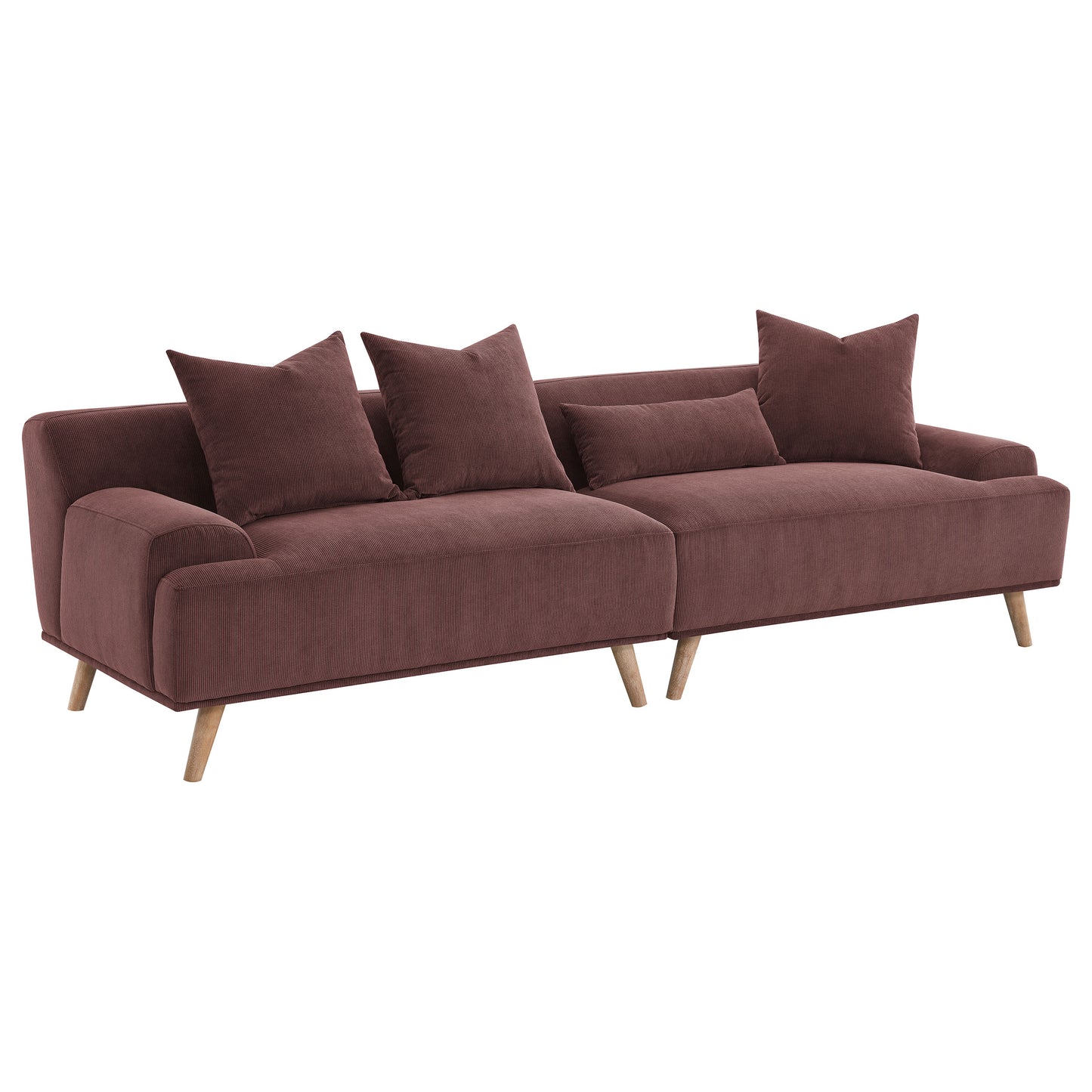 Elizabeth Extra-Long Sofa – Wine Red