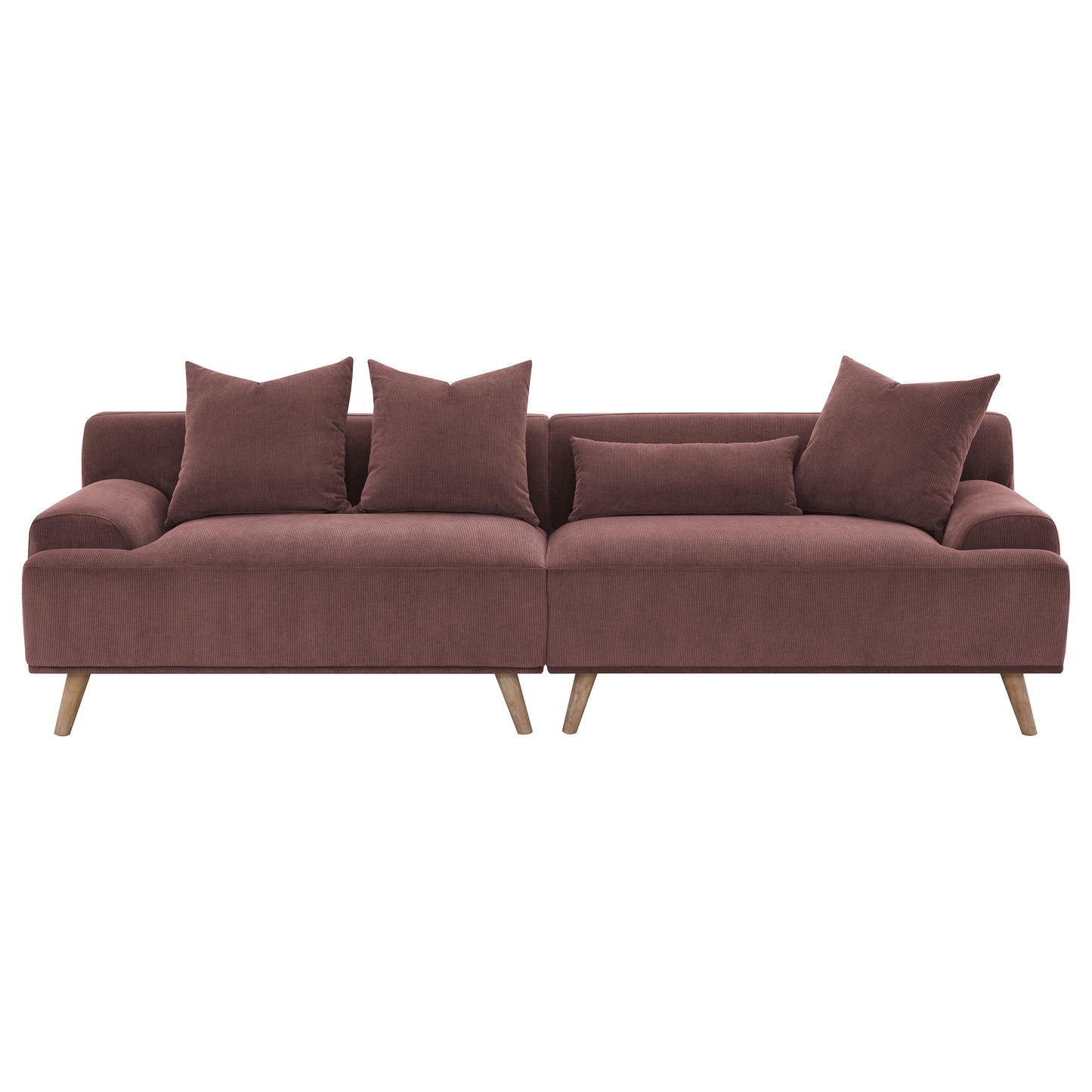Elizabeth Extra-Long Sofa – Wine Red