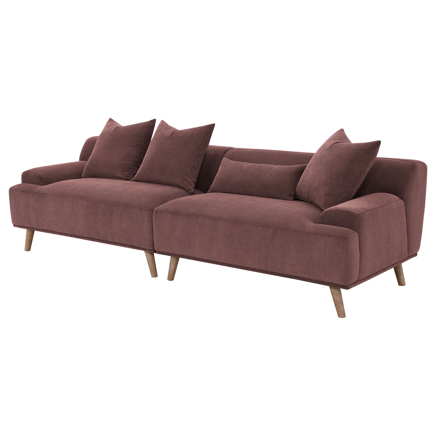 Elizabeth Extra-Long Sofa – Wine Red
