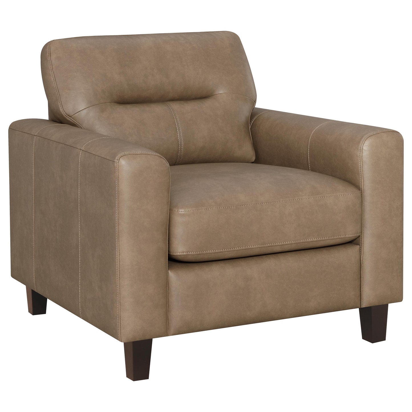 Elowen Faux Leather Accent – Chestnut Brown