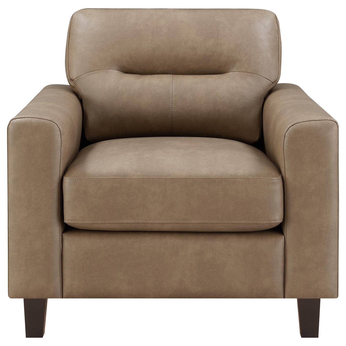 Elowen Faux Leather Accent – Chestnut Brown