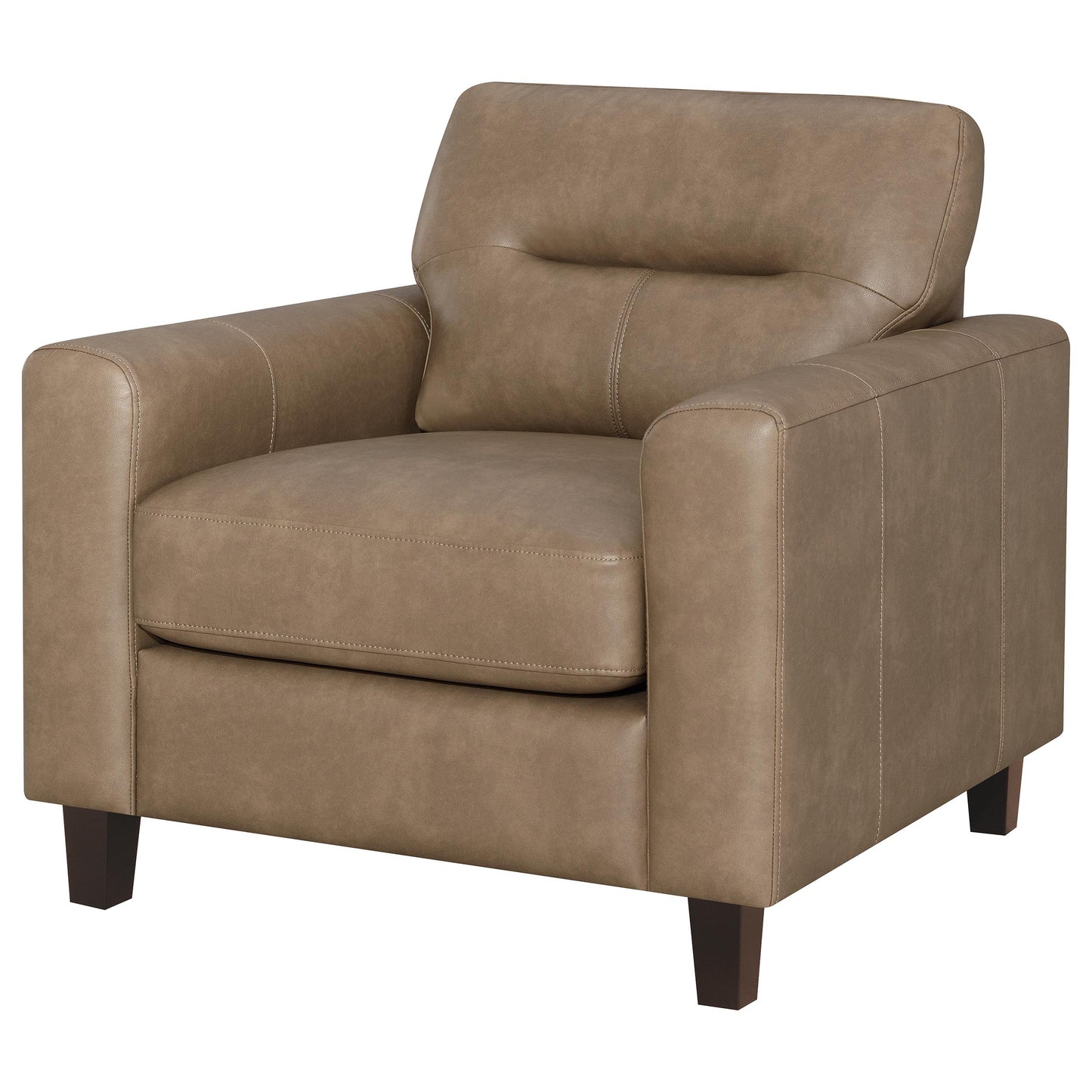 Elowen Faux Leather Accent – Chestnut Brown