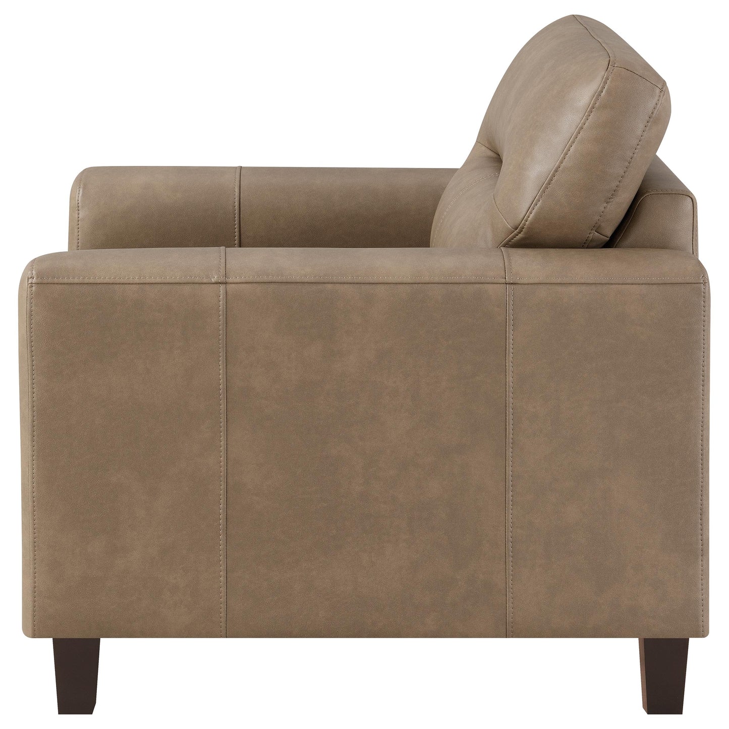 Elowen Faux Leather Accent – Chestnut Brown
