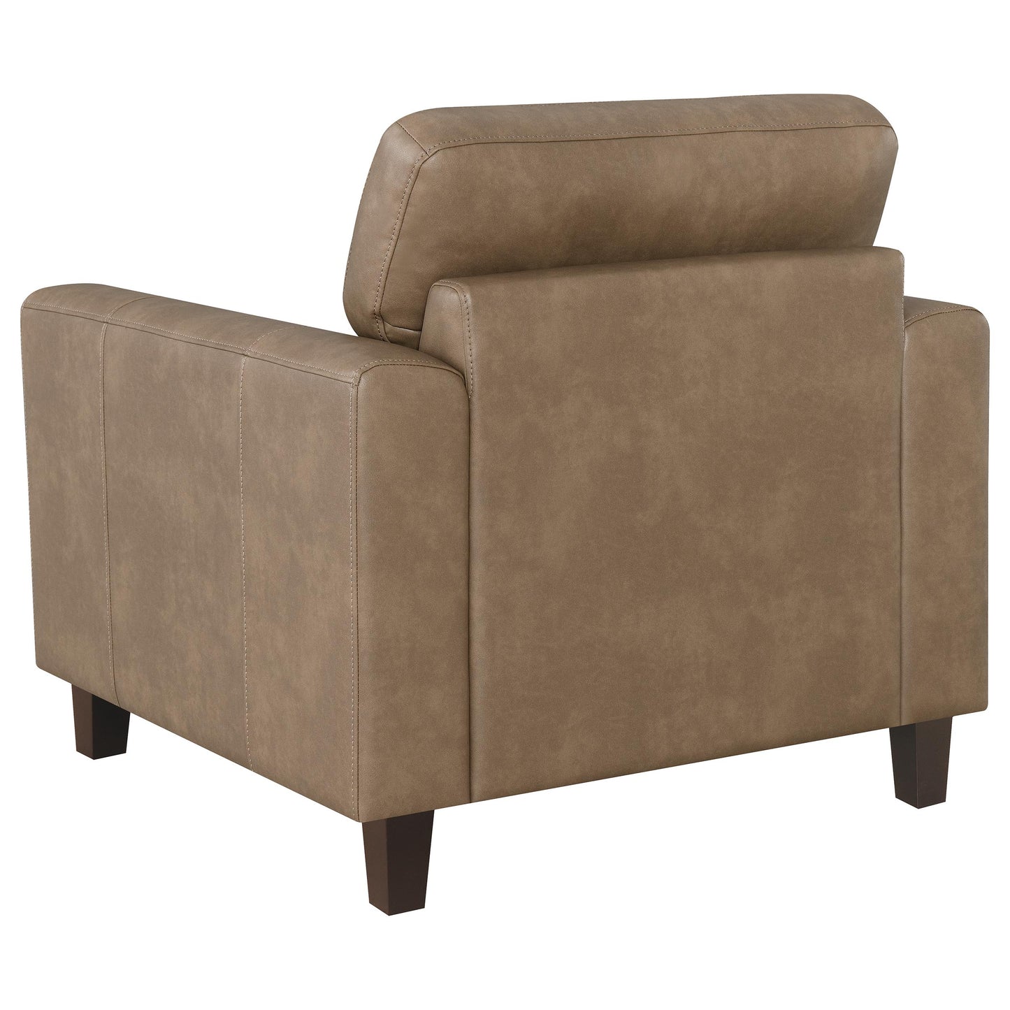 Elowen Faux Leather Accent – Chestnut Brown