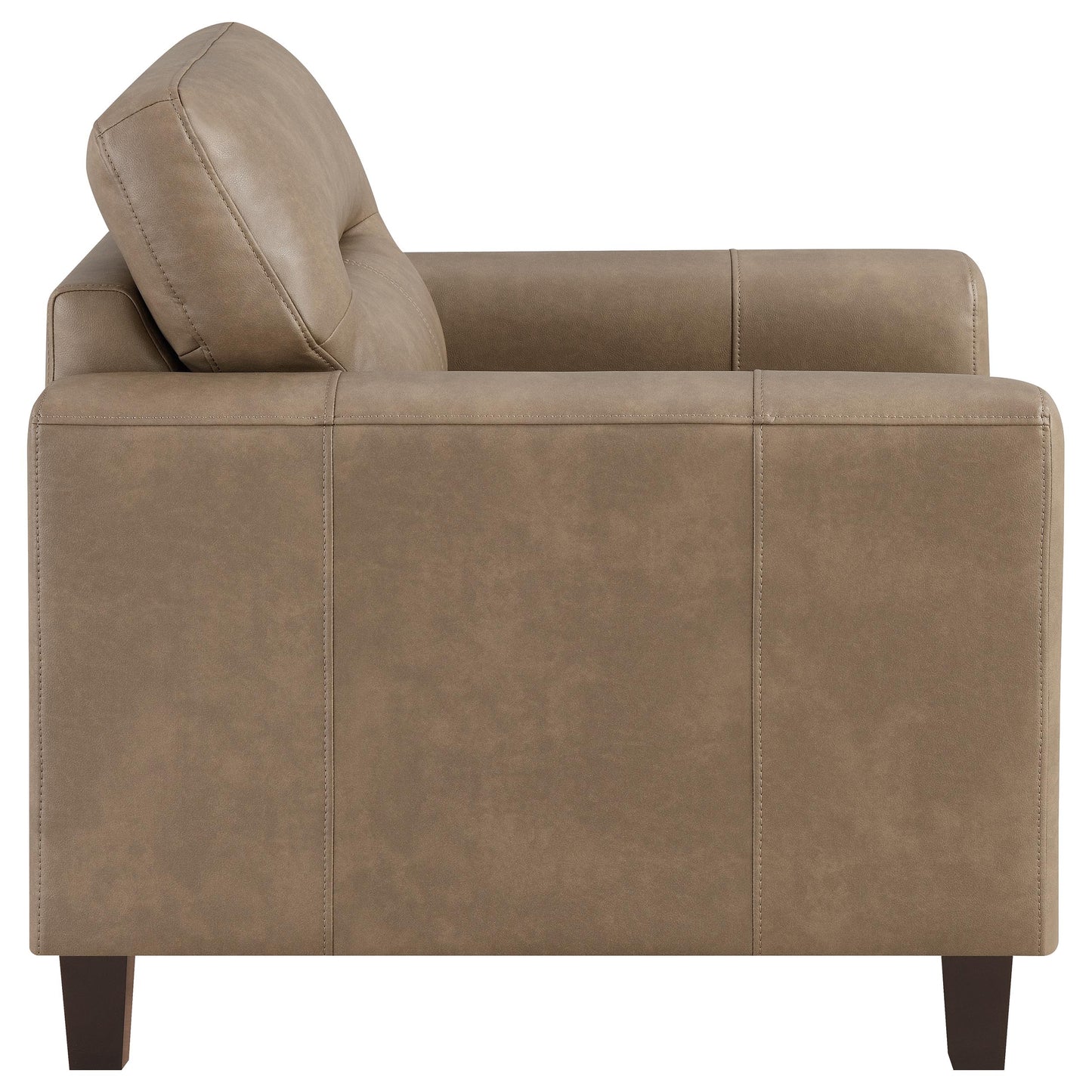 Elowen Faux Leather Accent – Chestnut Brown