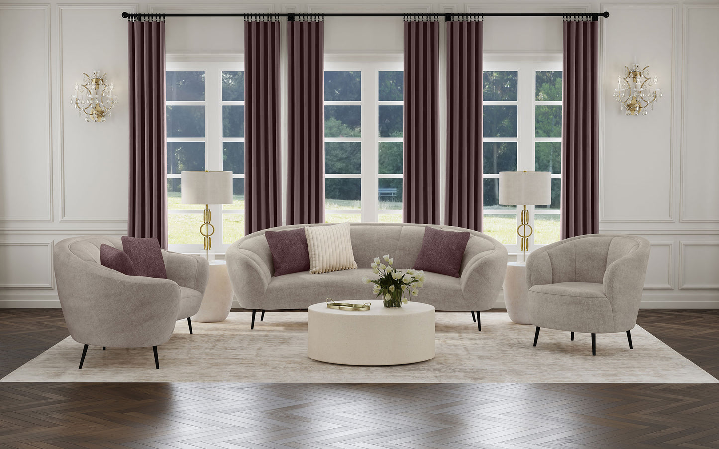 Arden Channel Accent Chair – Beige