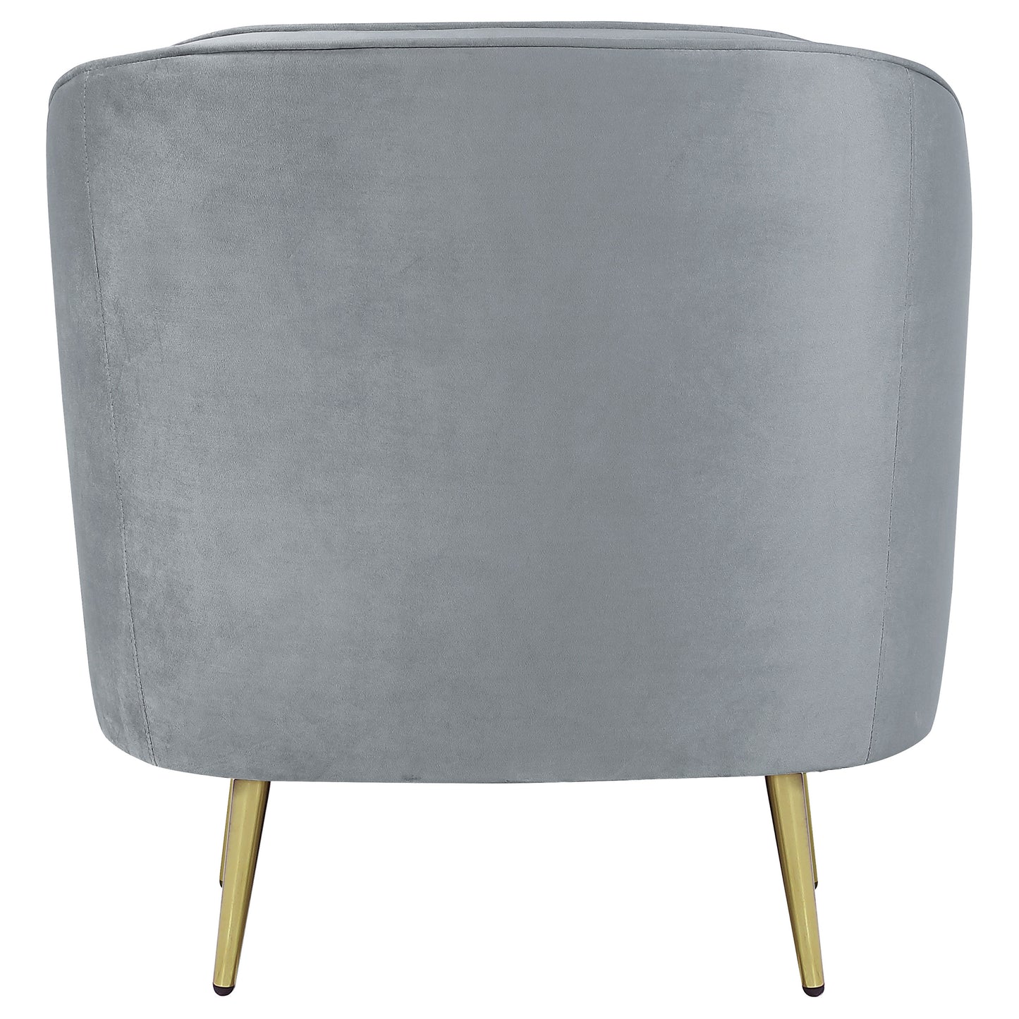 Sophia Plush Channel-Tufted Swivel Chair – Grey