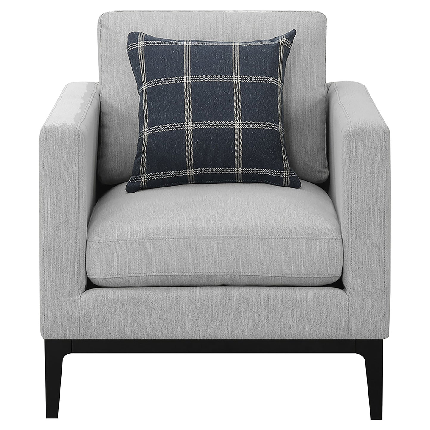 Apperson Plush Track-Arm Chair – Light Grey