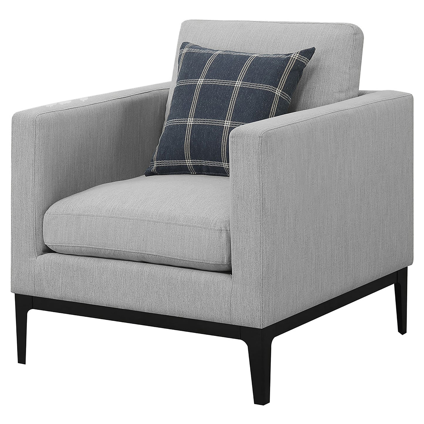 Apperson Plush Track-Arm Chair – Light Grey