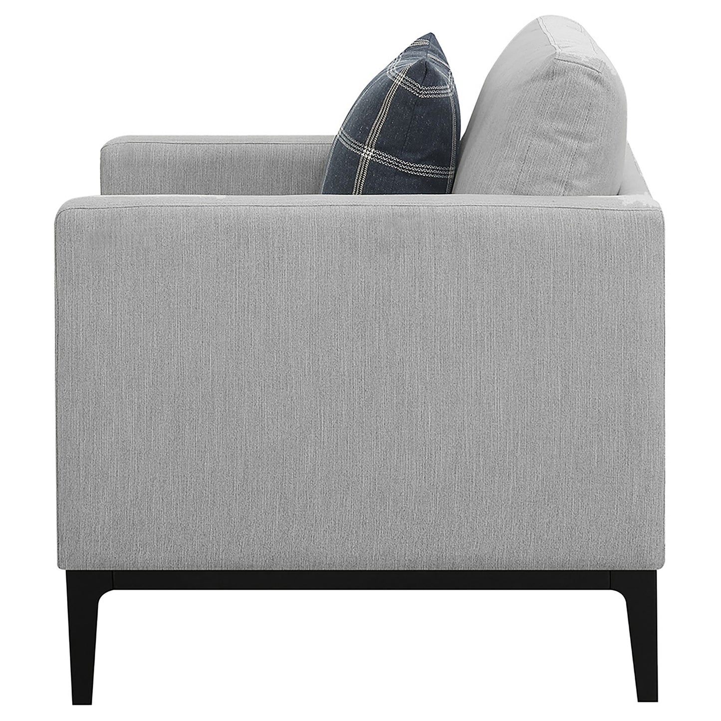 Apperson Plush Track-Arm Chair – Light Grey