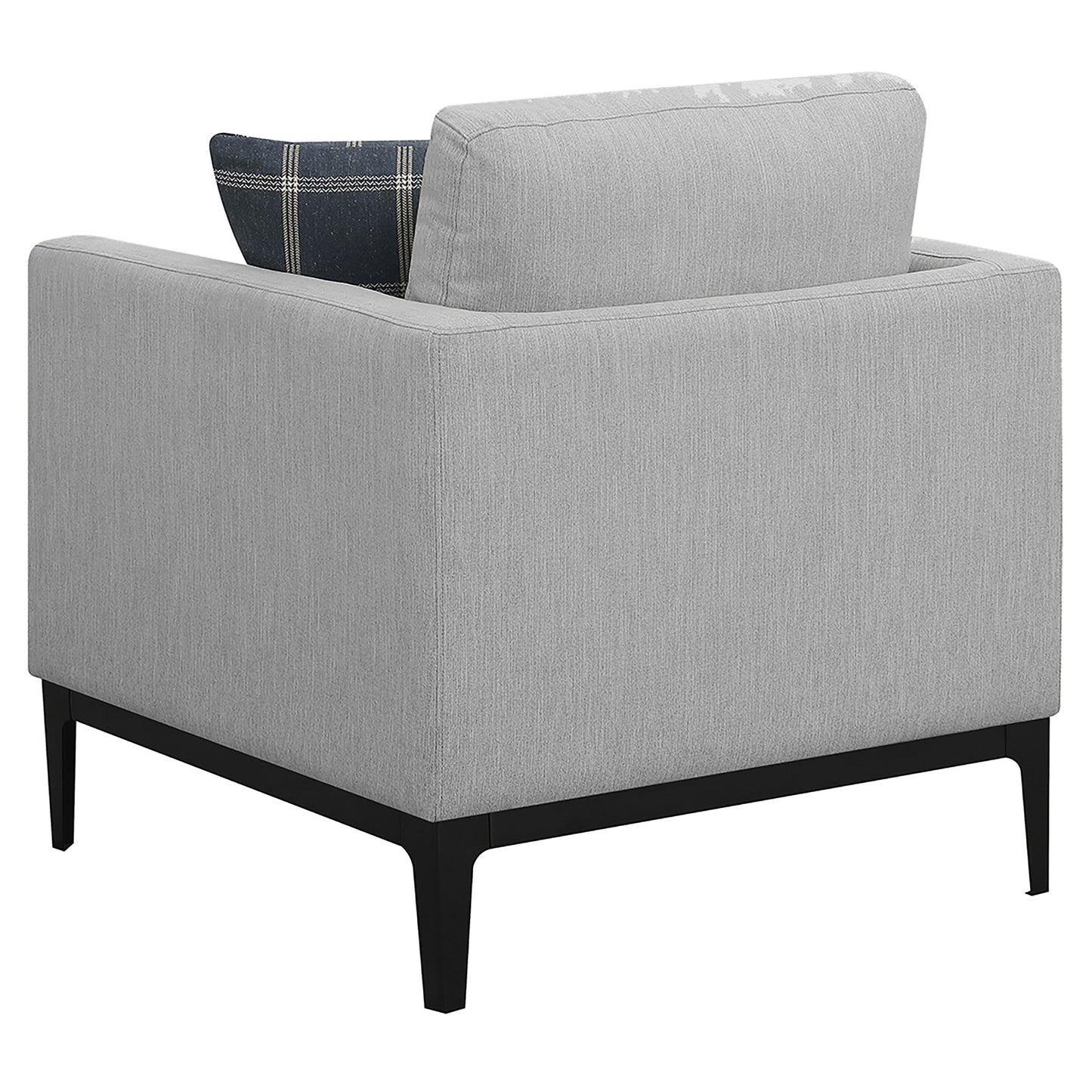 Apperson Plush Track-Arm Chair – Light Grey