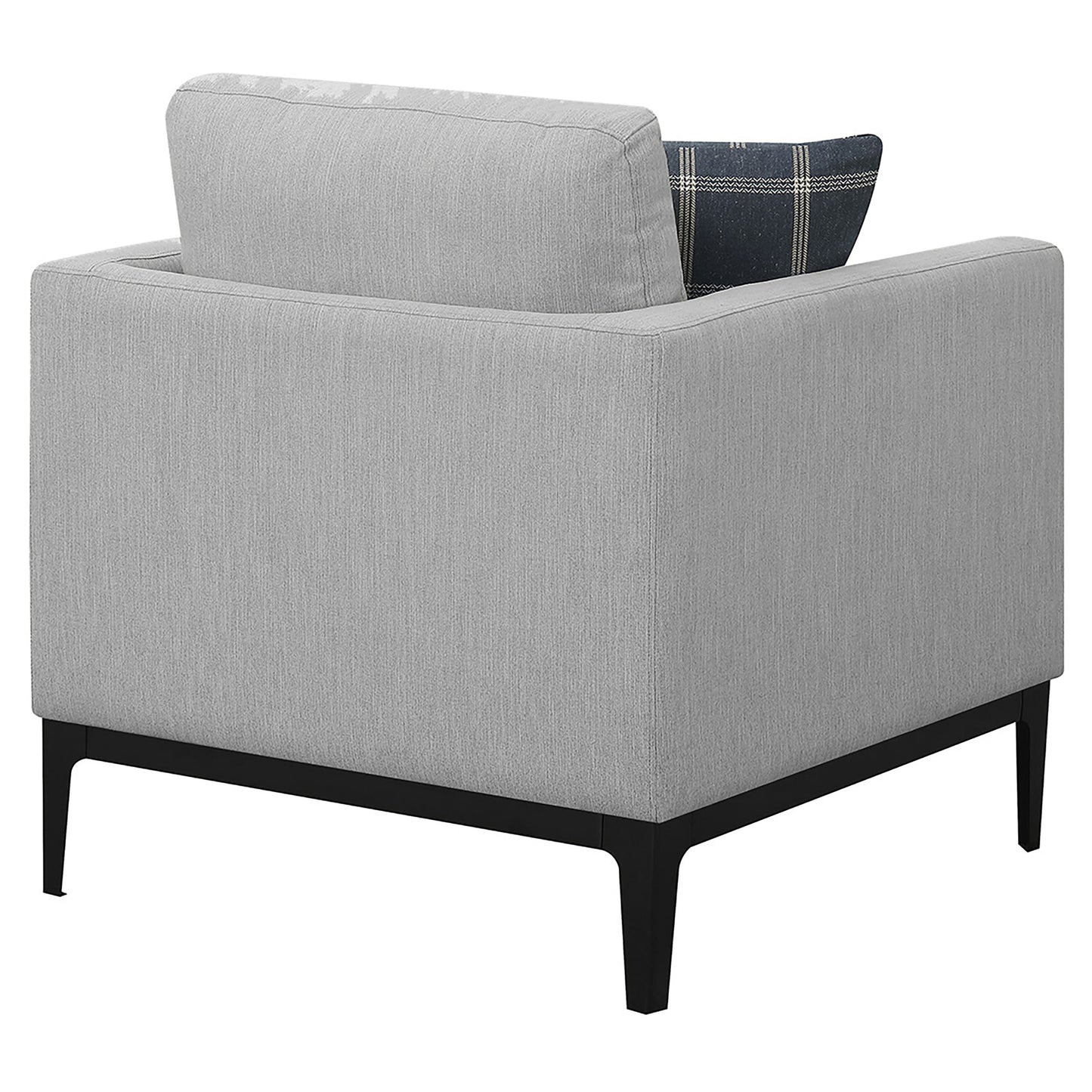 Apperson Plush Track-Arm Chair – Light Grey