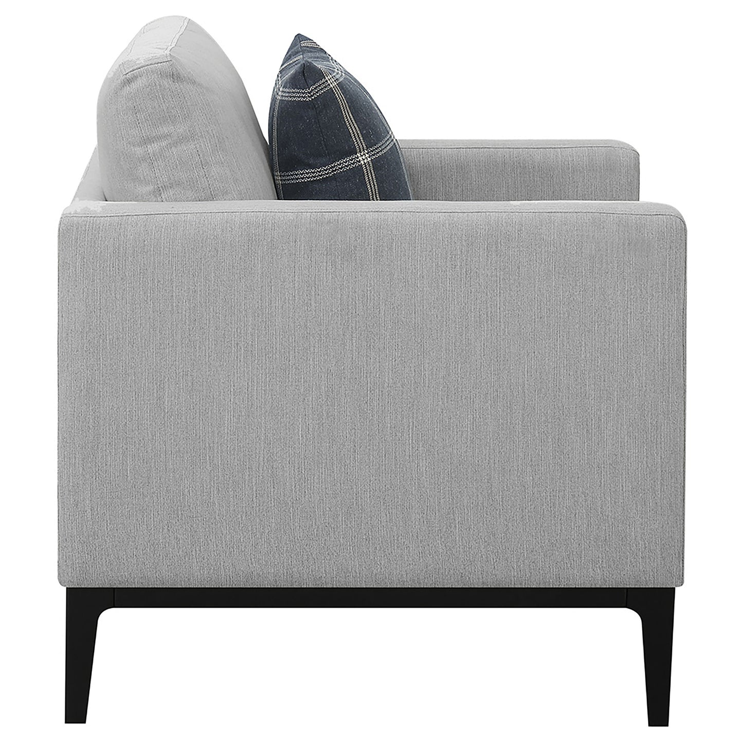 Apperson Plush Track-Arm Chair – Light Grey