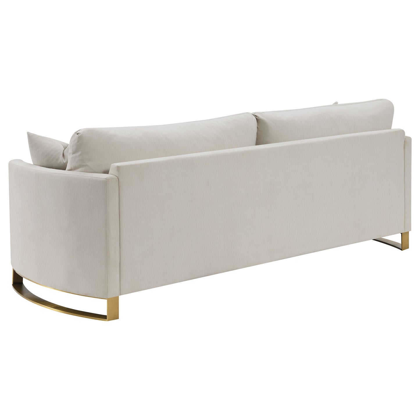 Aureli Curved Velvet Sofa – Soft Sand
