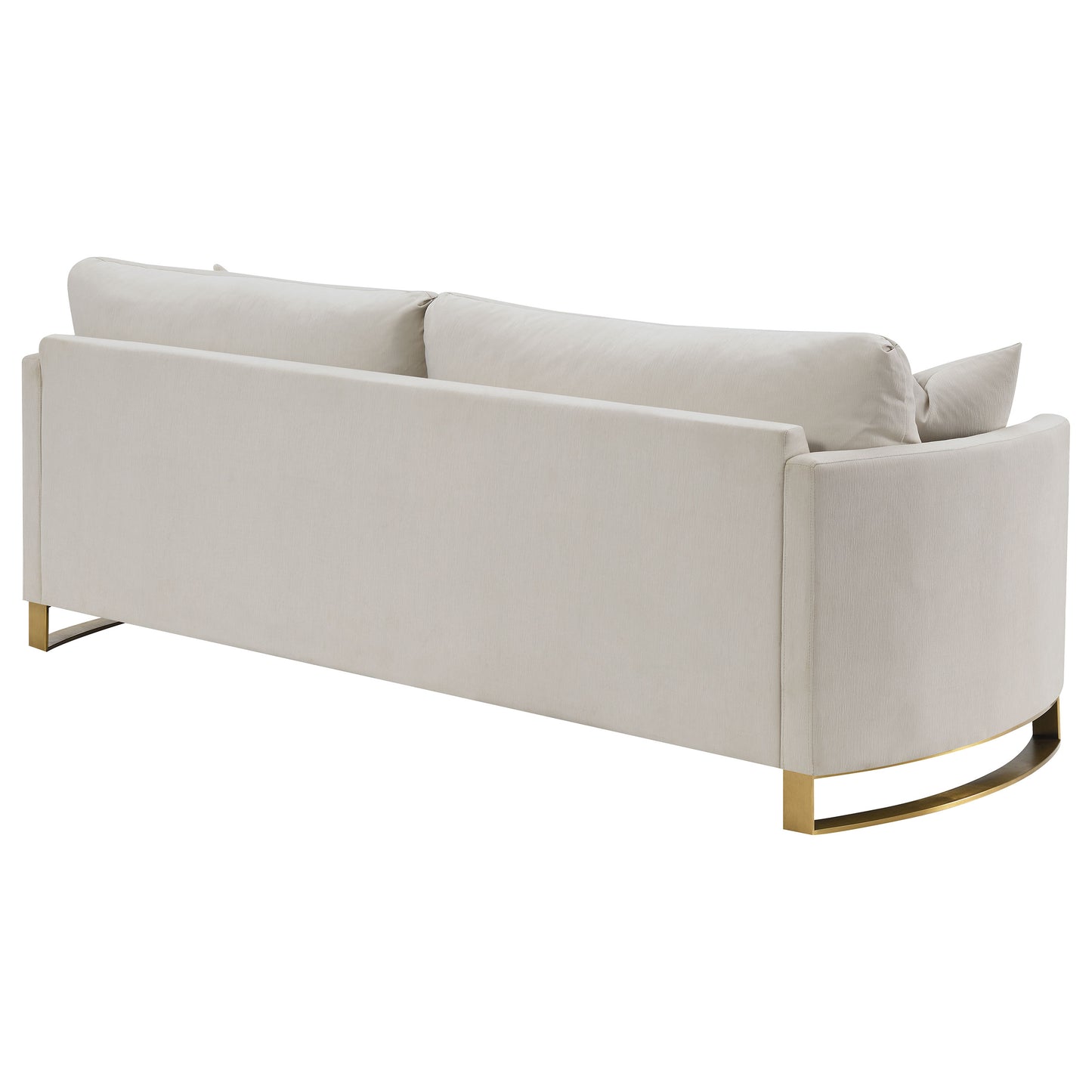 Aureli Curved Velvet Sofa – Soft Sand