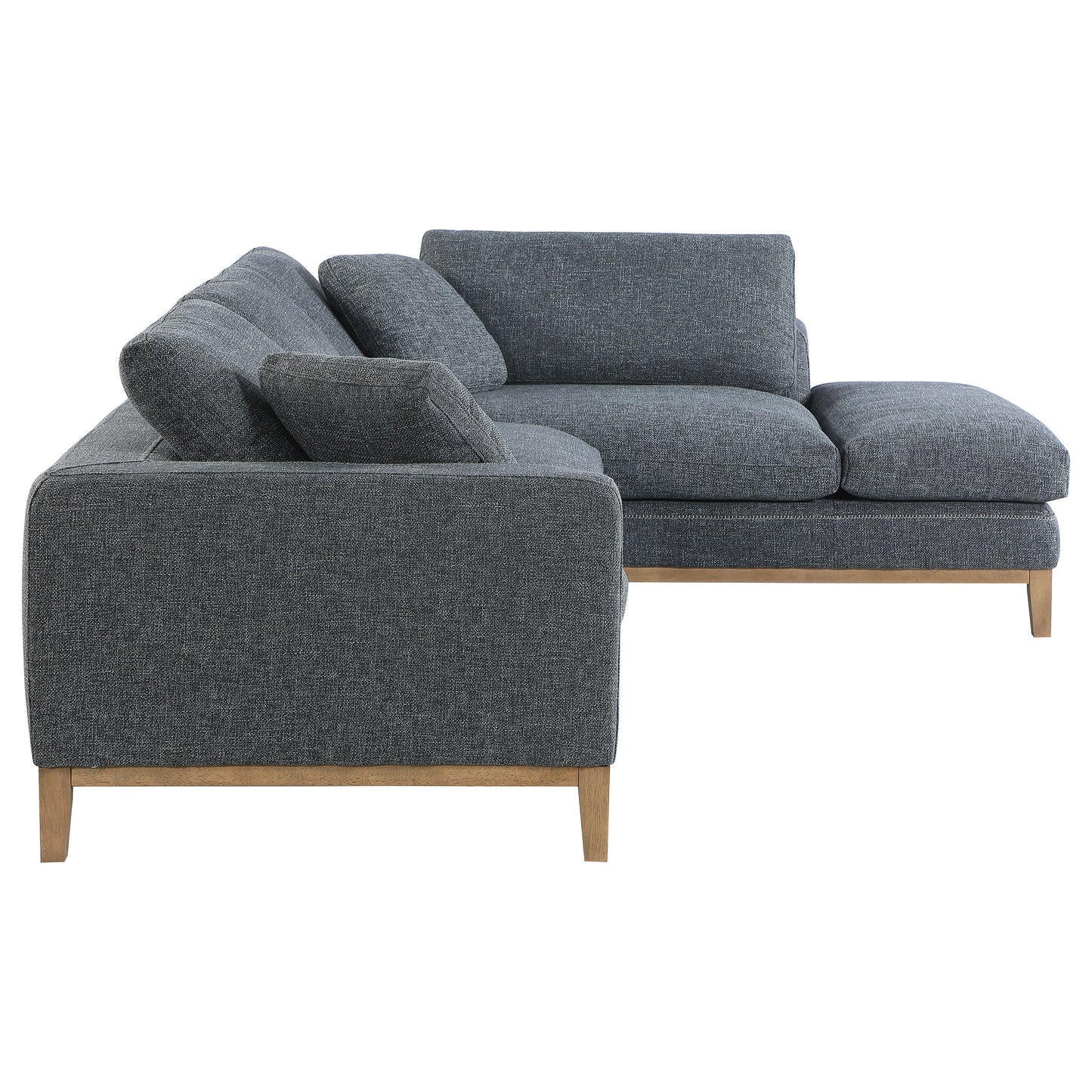 Persia Upholstered Track Arm Sectional Sofa – Grey