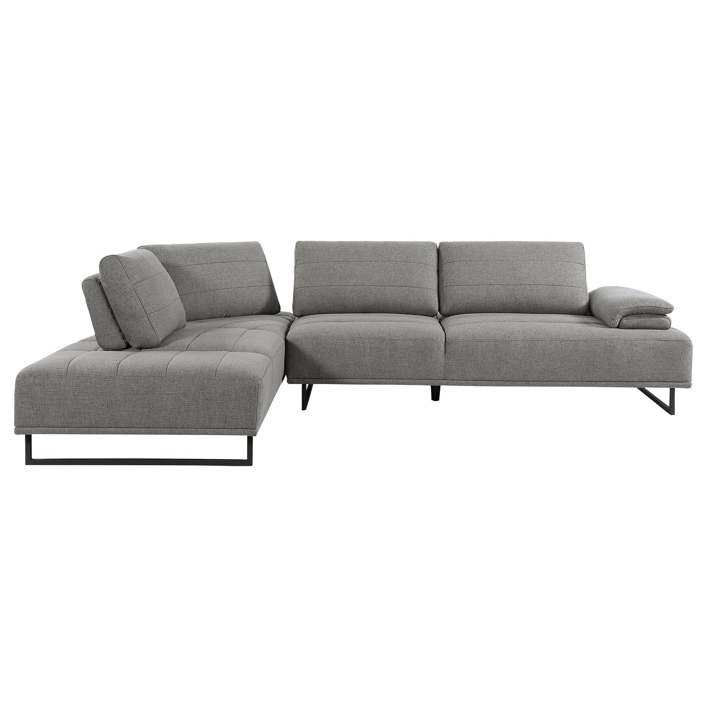 Arden Upholstered Sectional Sofa with Adjustable Back – Taupe