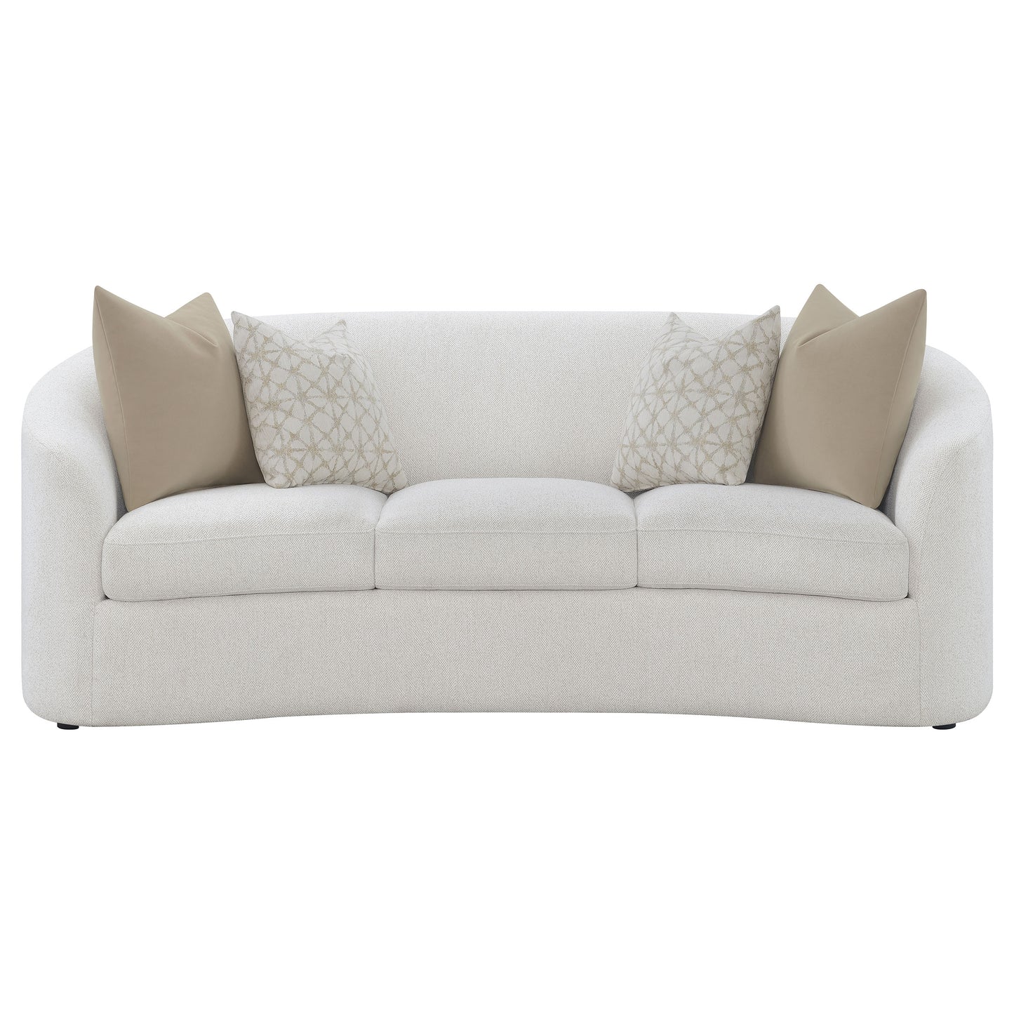 Rainn Sofa in Soft Bouclé Upholstery, Latte Tone