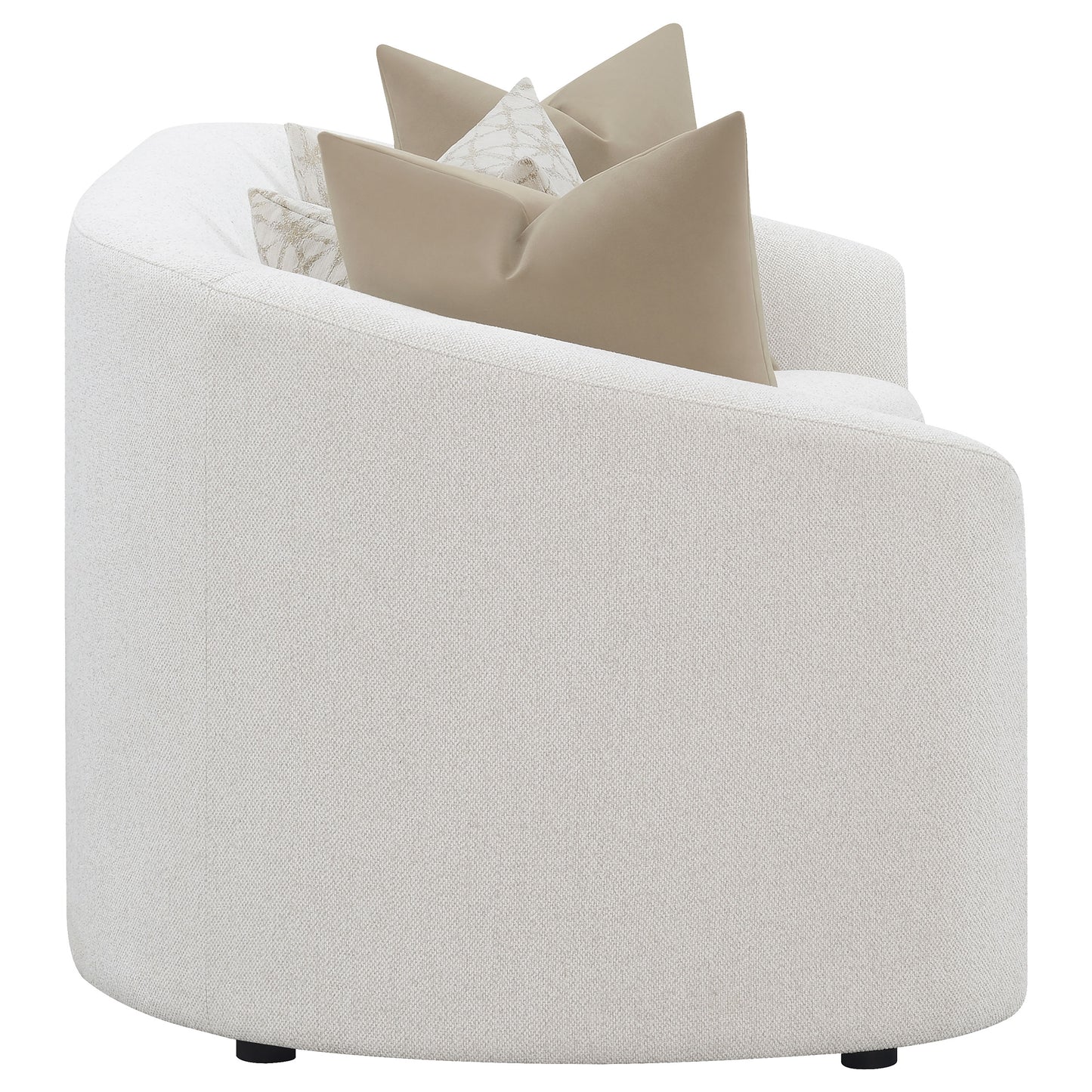 Rainn Sofa in Soft Bouclé Upholstery, Latte Tone