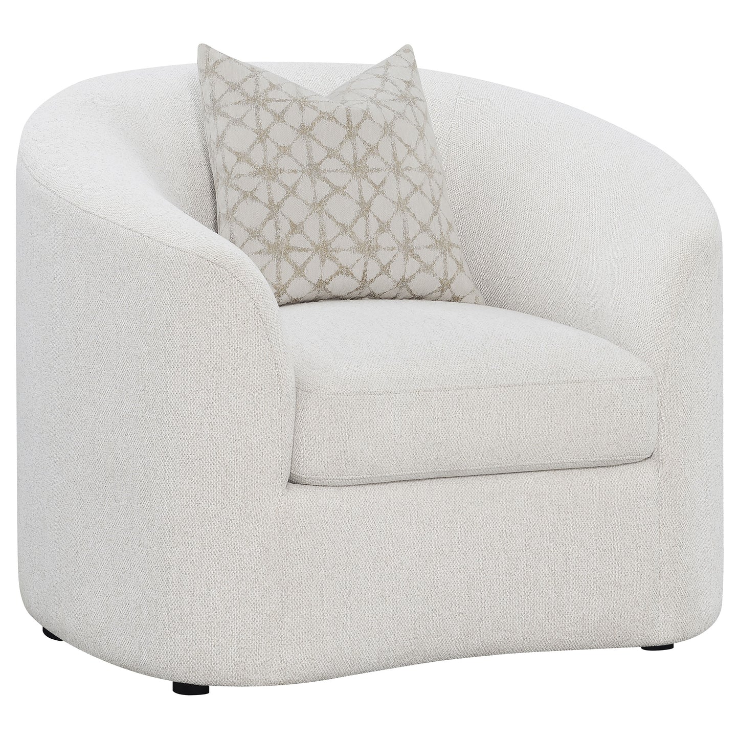 Corinne Bouclé Silhouette Chair – Cream Latte