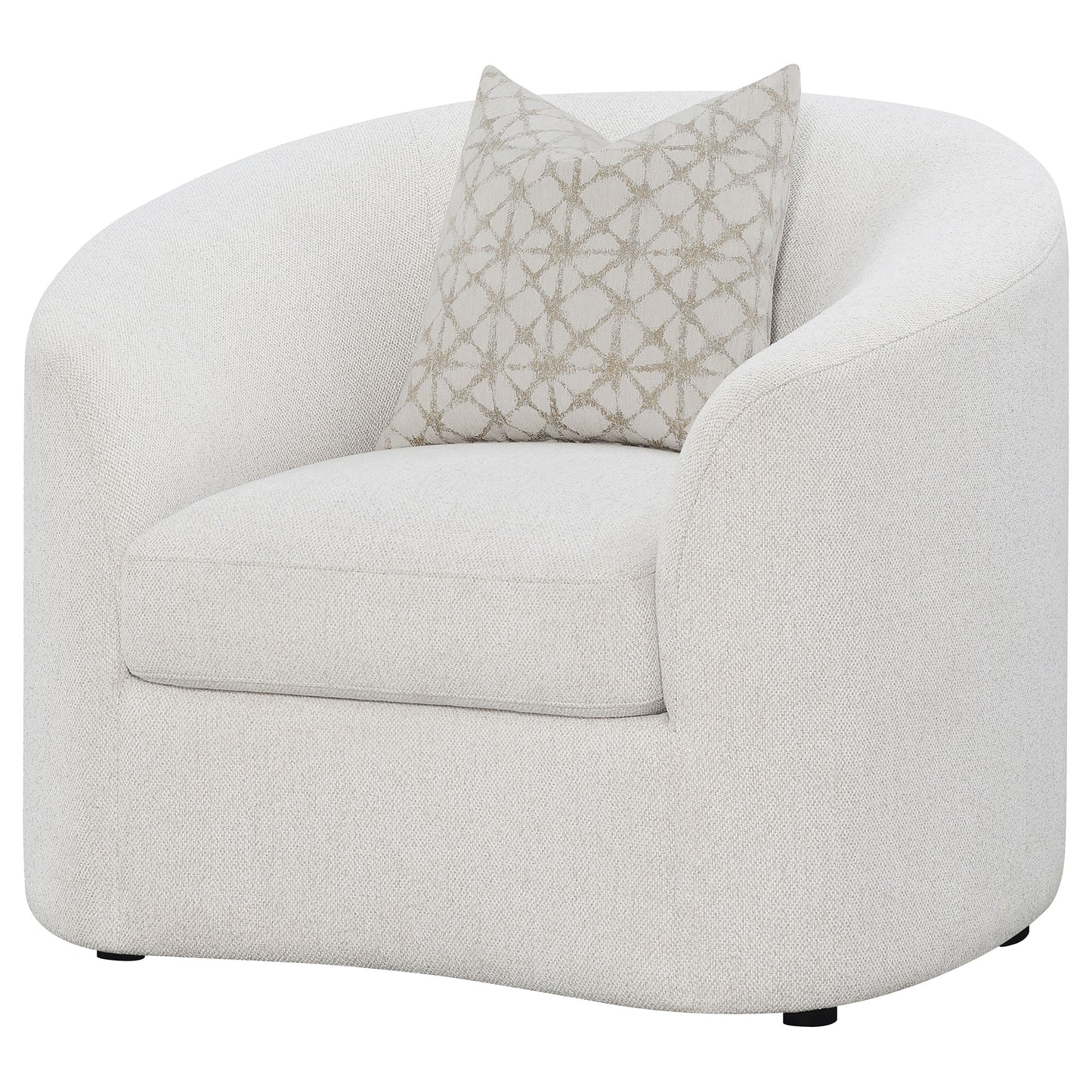 Corinne Bouclé Silhouette Chair – Cream Latte