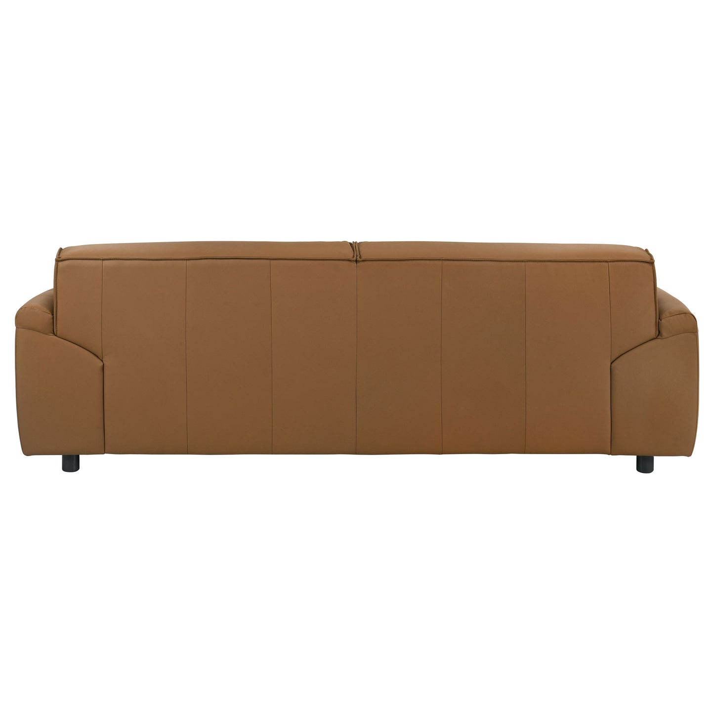 Buxton Italian Modern Leather Sofa – Rich Orange Finish