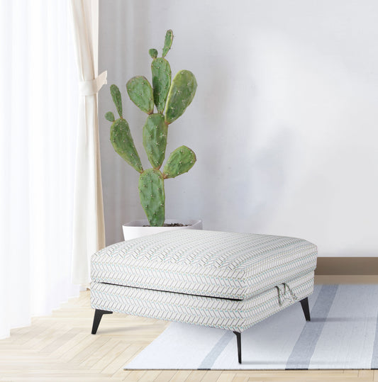 Clint Square Tufted Storage Ottoman – Color Aloe