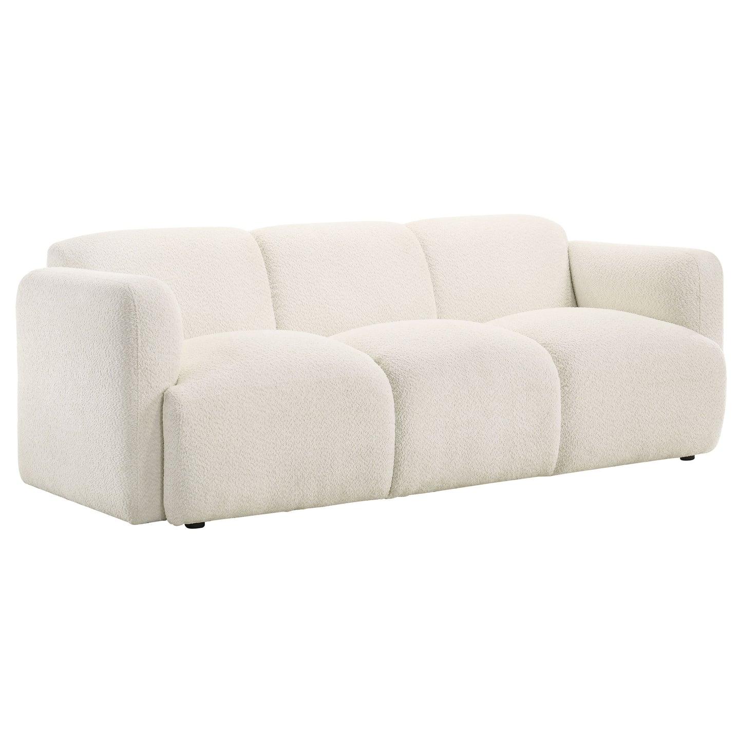 Camden Sculpted Track Arm Sofa – Textured Ivory
